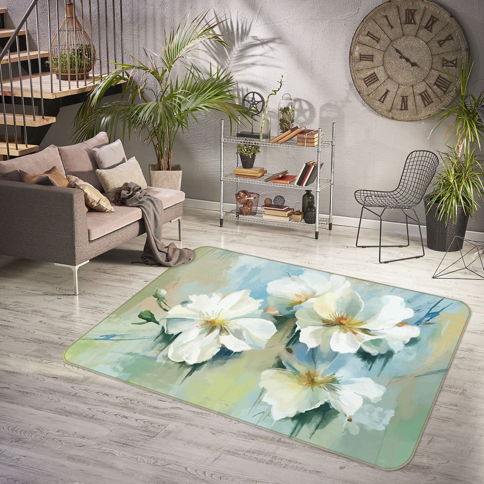 3D Flowers 34076 Non Slip Rug Mat