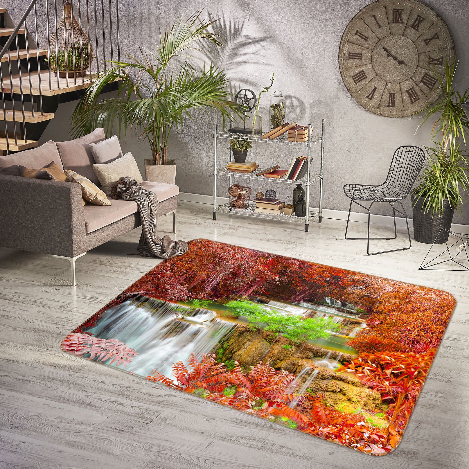 3D Tree Waterfall 29152 Non Slip Rug Mat