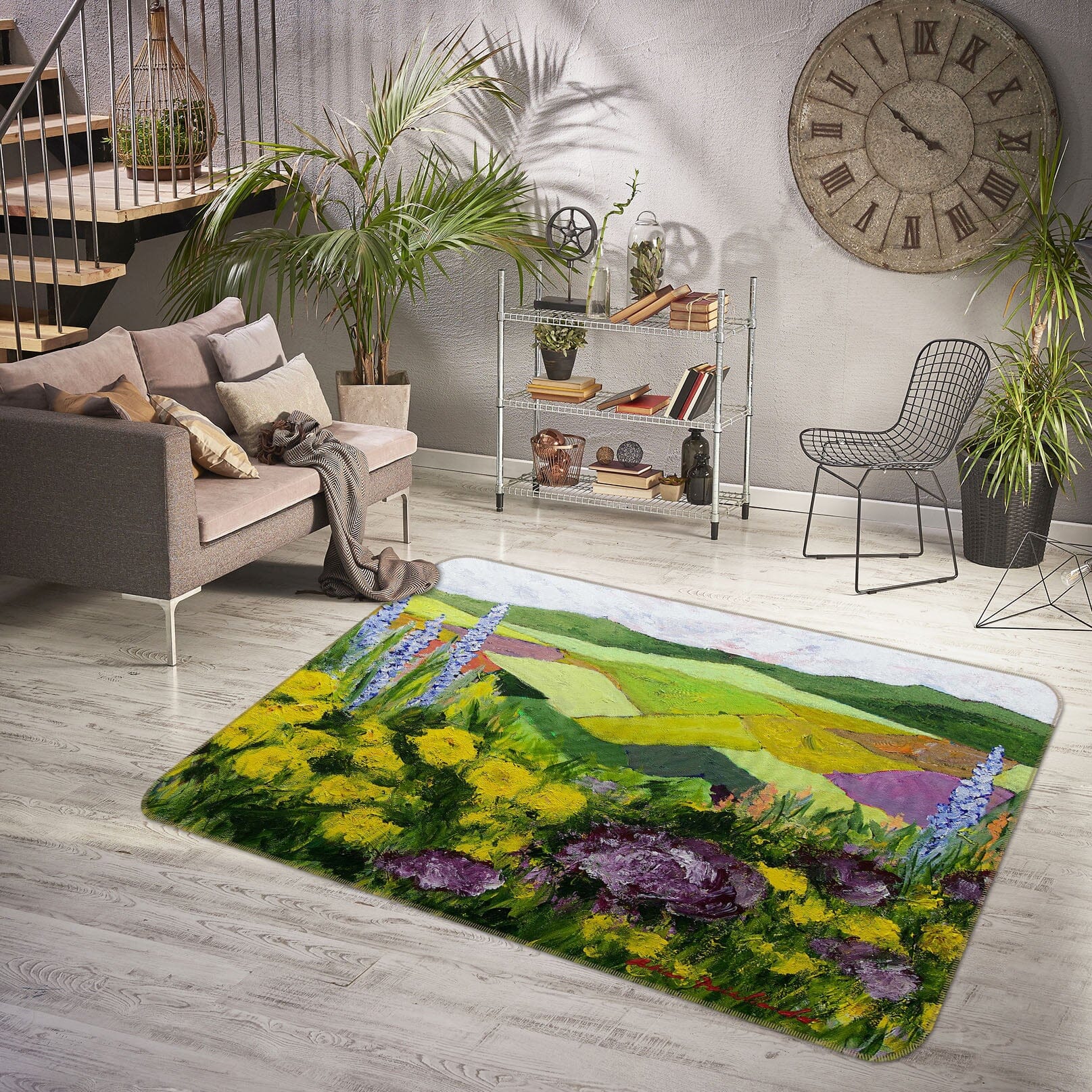3D Flower Field 1095 Allan P. Friedlander Rug Non Slip Rug Mat Mat AJ Creativity Home