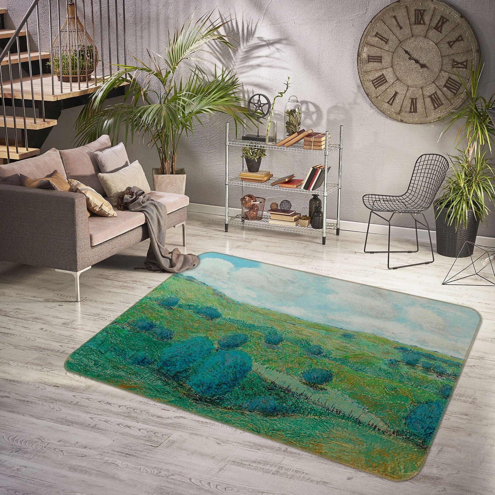 3D Dry Hills 1010 Allan P. Friedlander Rug Non Slip Rug Mat Mat AJ Creativity Home