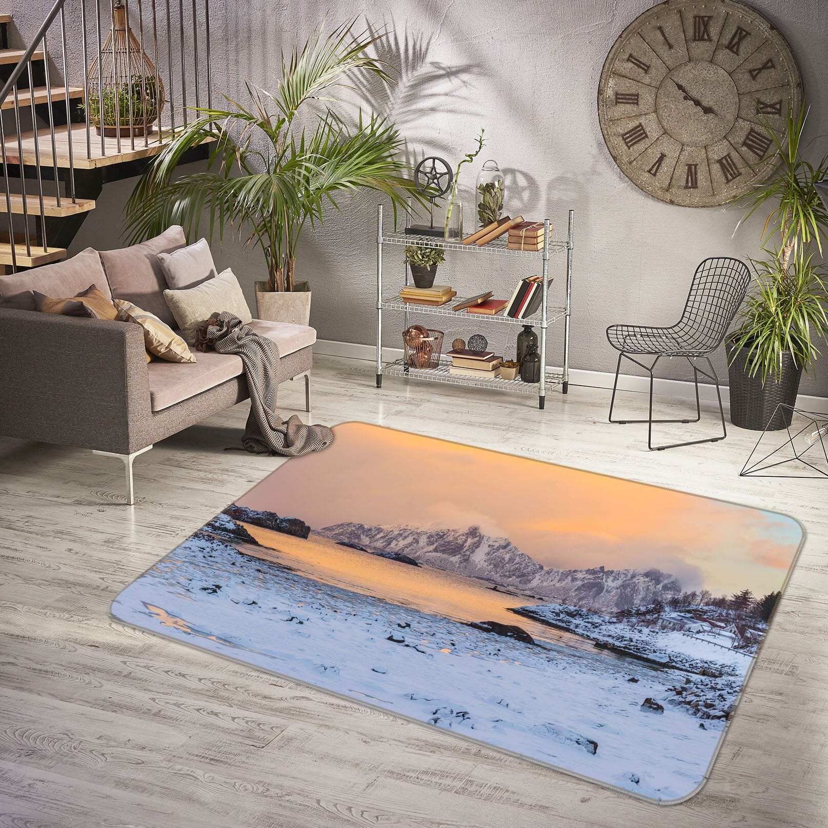 3D Snow Lake 1114 Marco Carmassi Rug Non Slip Rug Mat Mat AJ Creativity Home