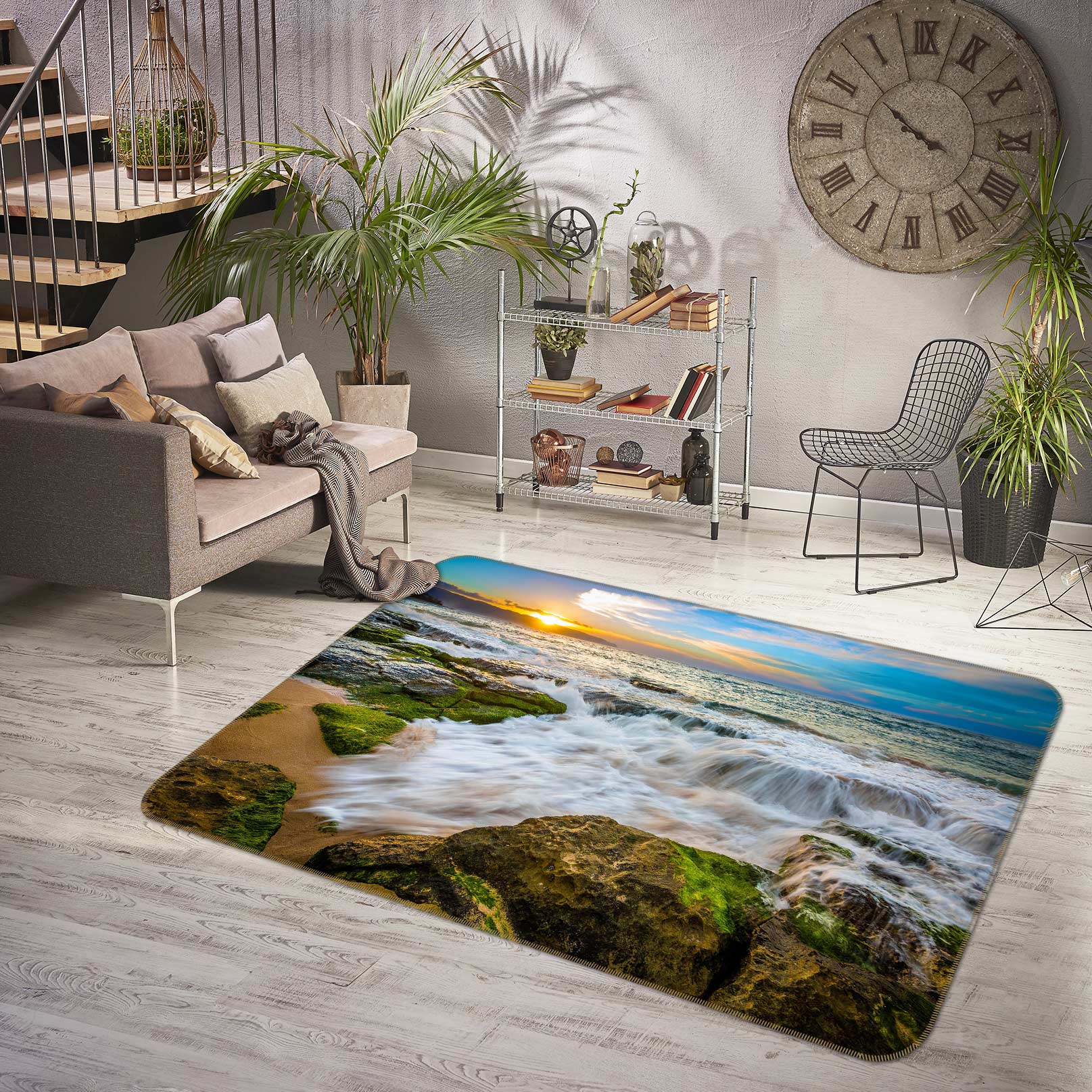 3D Stone Water 76237 Non Slip Rug Mat