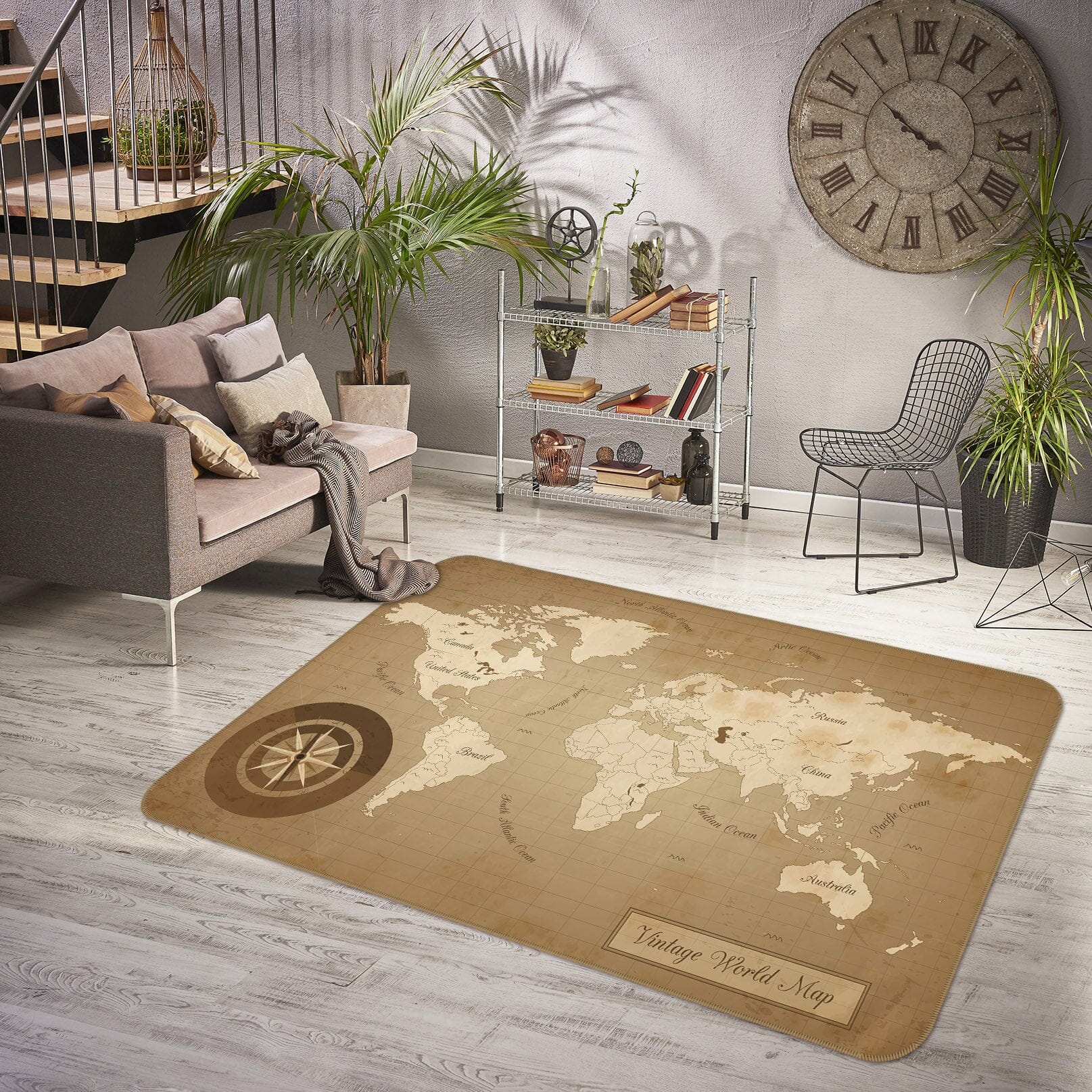 3D Reflection 326 World Map Non Slip Rug Mat Mat AJ Creativity Home