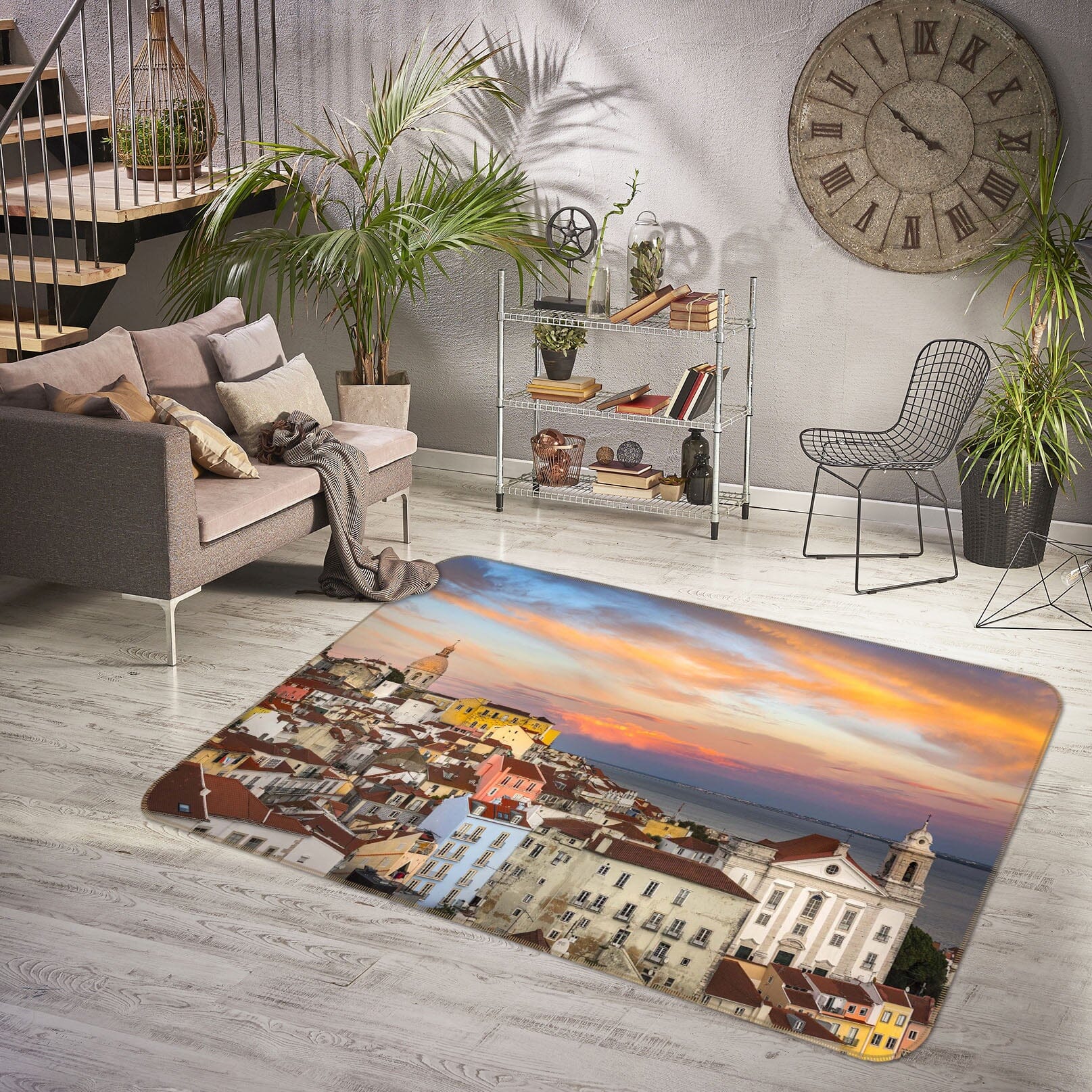 3D Seaside City 1087 Marco Carmassi Rug Non Slip Rug Mat Mat AJ Creativity Home