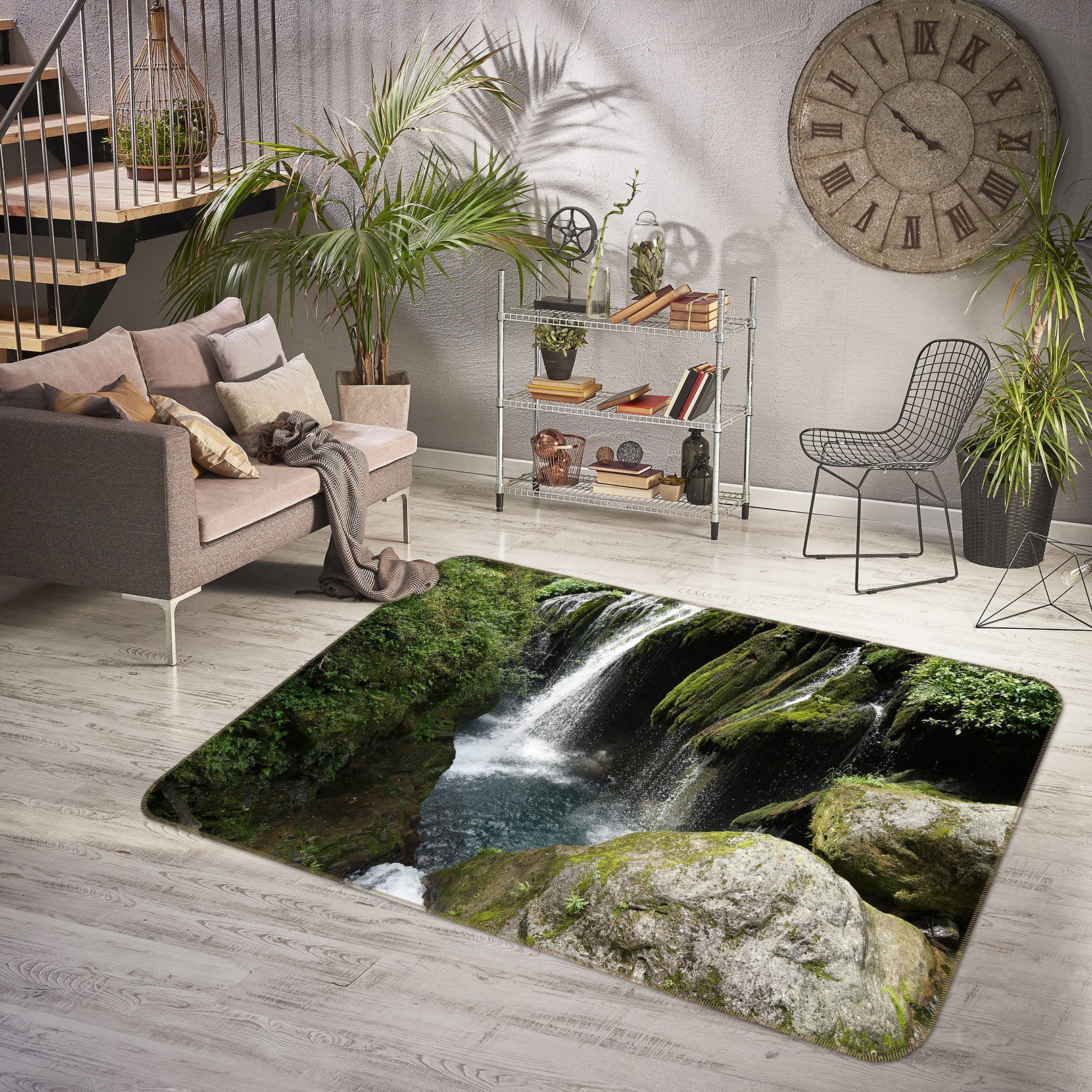 3D Waterfall 36206 Non Slip Rug Mat