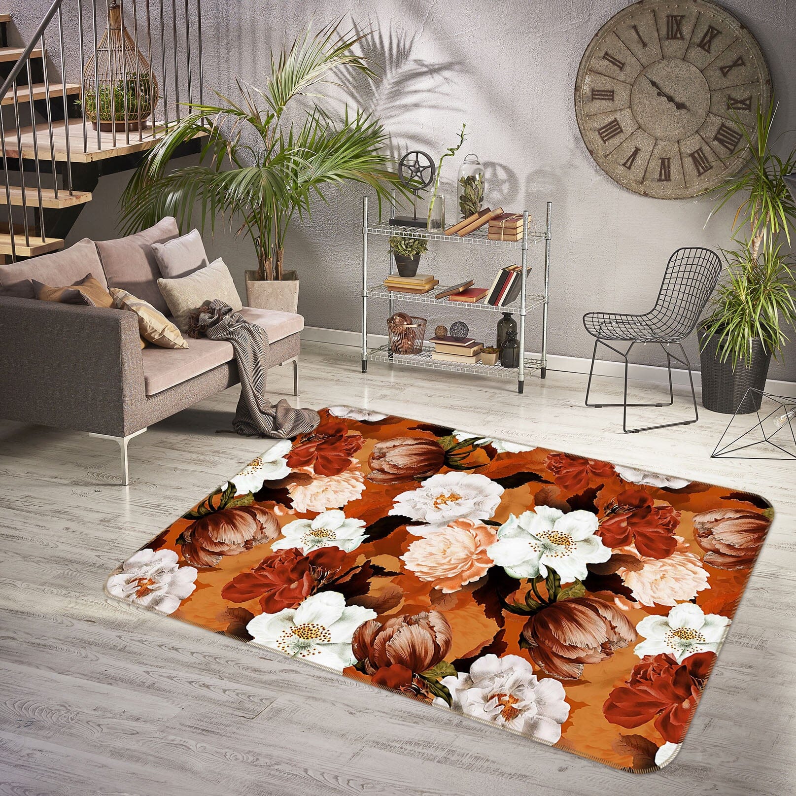 3D Painted Flowers 129 Uta Naumann Rug Non Slip Rug Mat Mat AJ Creativity Home