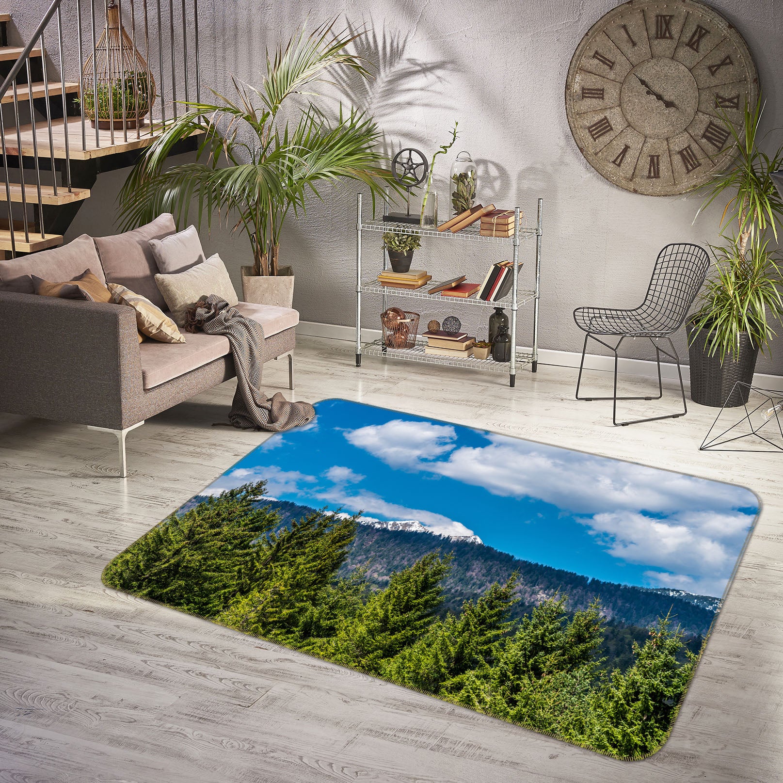 3D Sky Forest 30122 Non Slip Rug Mat