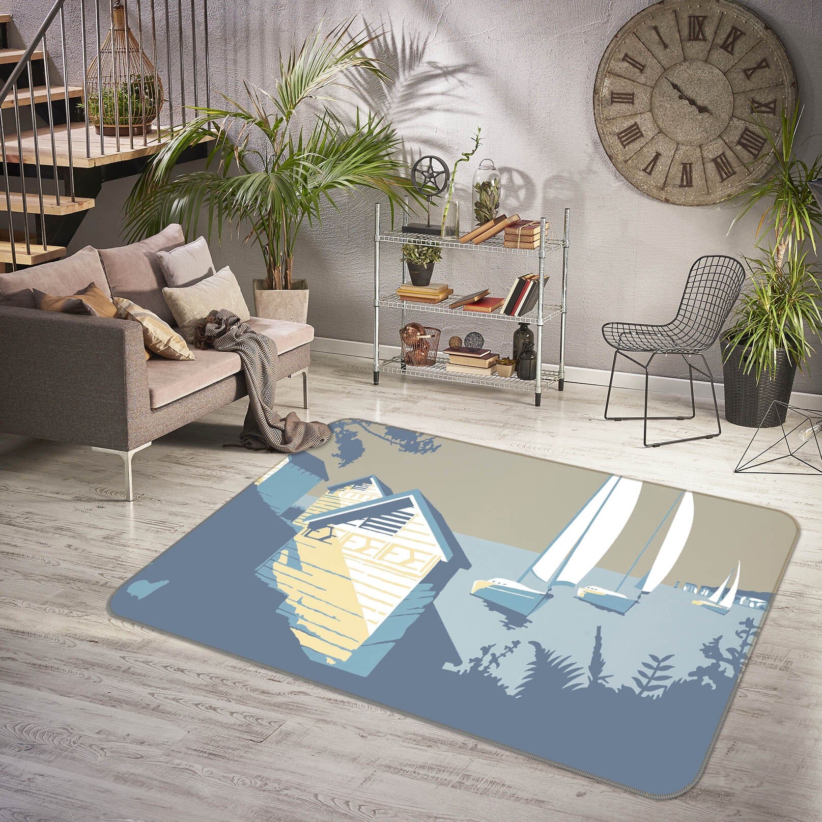 3D Sandbanks And The Purbecks 1168 Steve Read Rug Non Slip Rug Mat Mat AJ Creativity Home