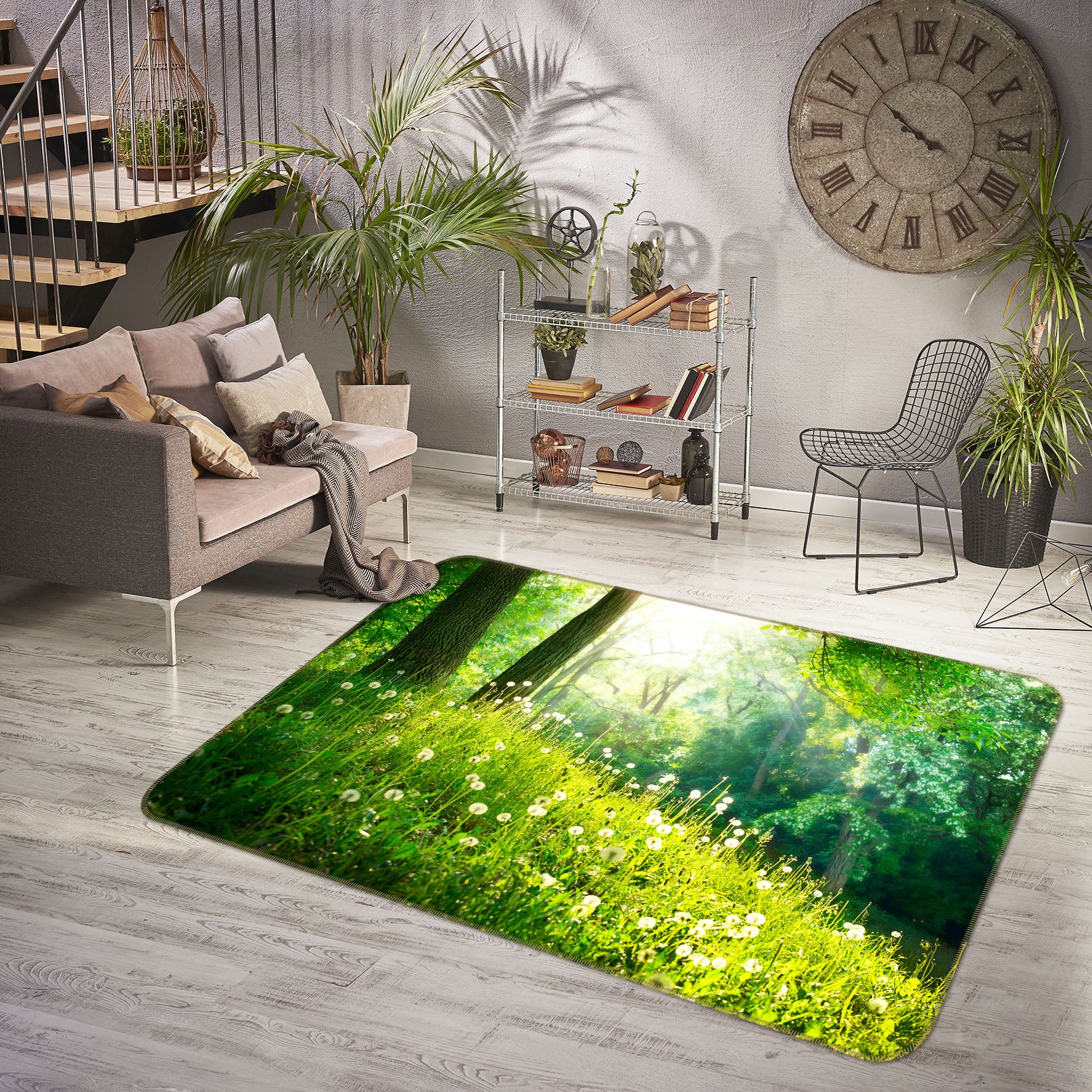 3D Grass Tree 30217 Non Slip Rug Mat