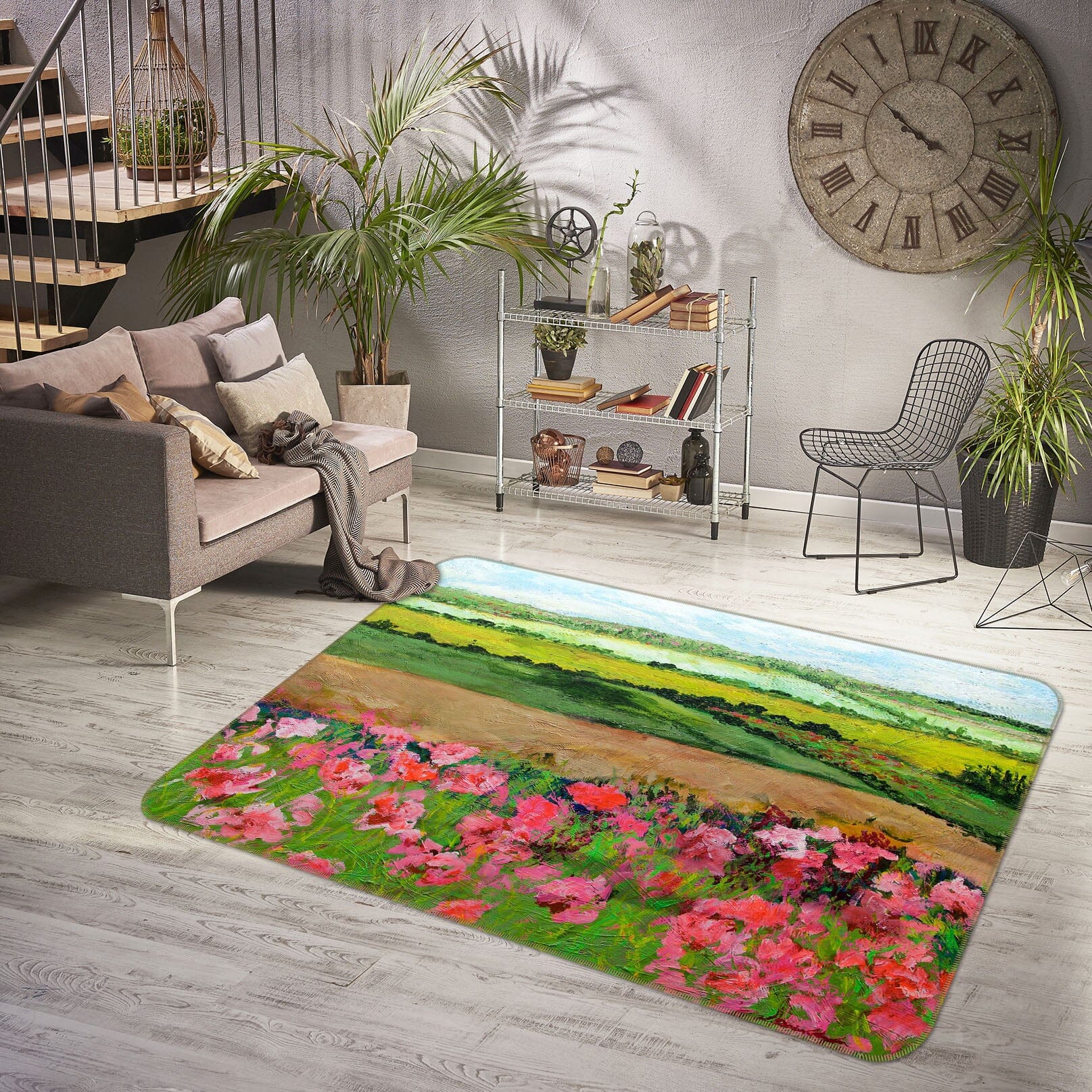 3D Ginger Green 1082 Allan P. Friedlander Rug Non Slip Rug Mat Mat AJ Creativity Home