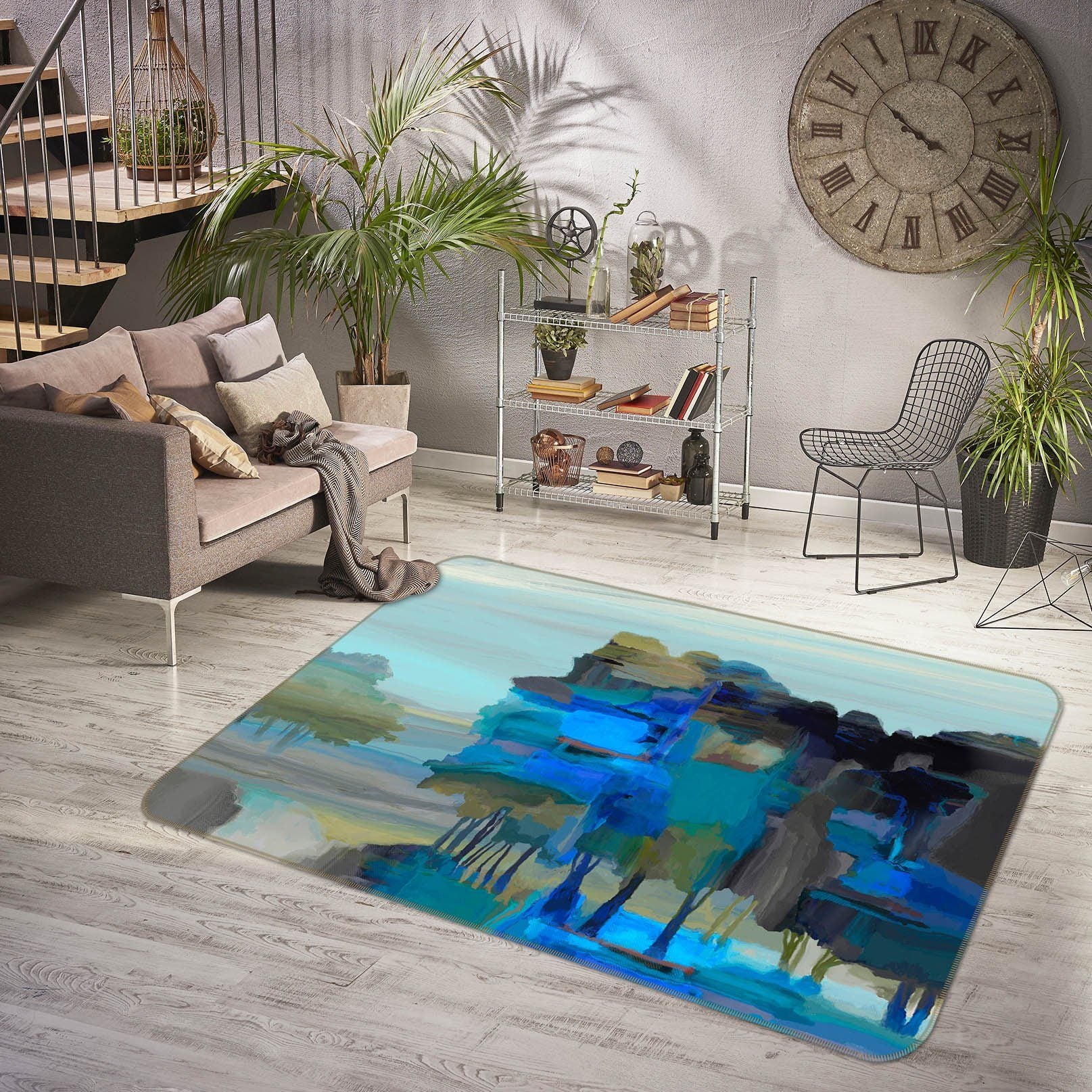 3D Blue Lake 1027 Michael Tienhaara Rug Non Slip Rug Mat Mat AJ Creativity Home