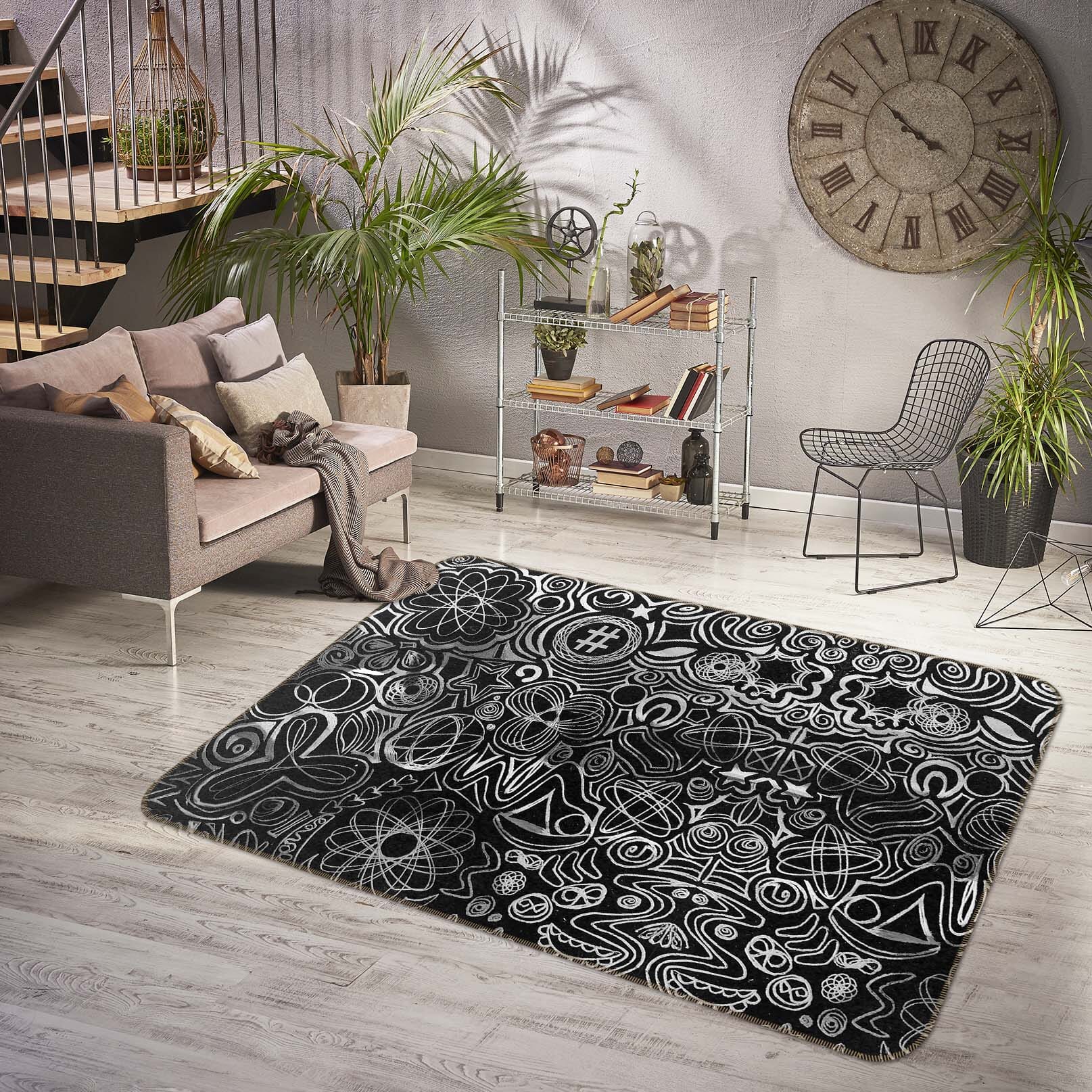 3D Line Pattern 1008 Shandra Smith Rug Non Slip Rug Mat Mat AJ Creativity Home
