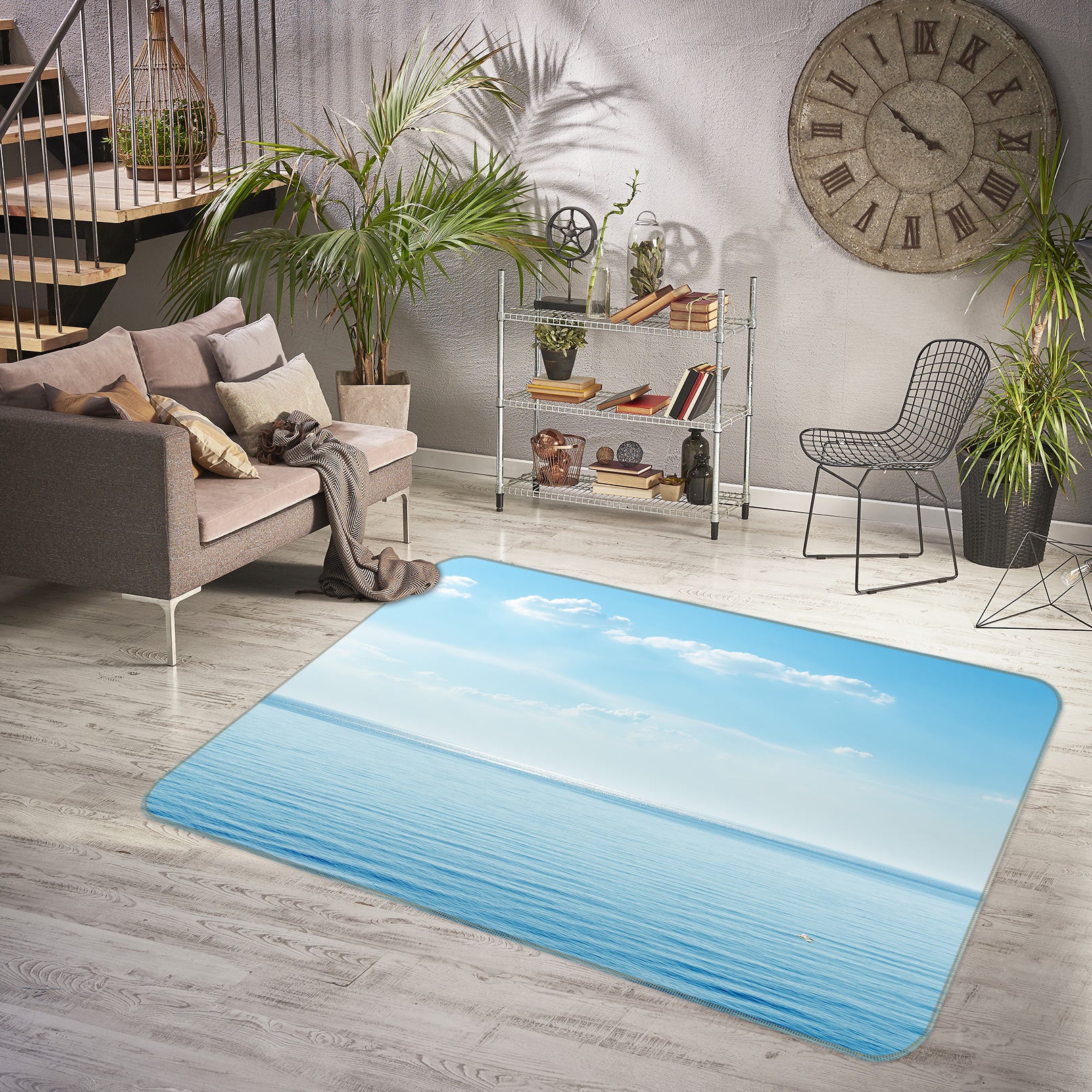 3D Sea Surface 77093 Non Slip Rug Mat