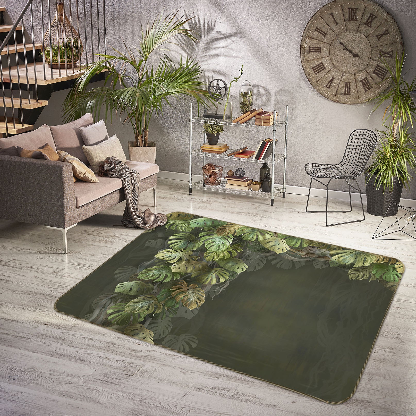 3D Leaves 77071 Non Slip Rug Mat