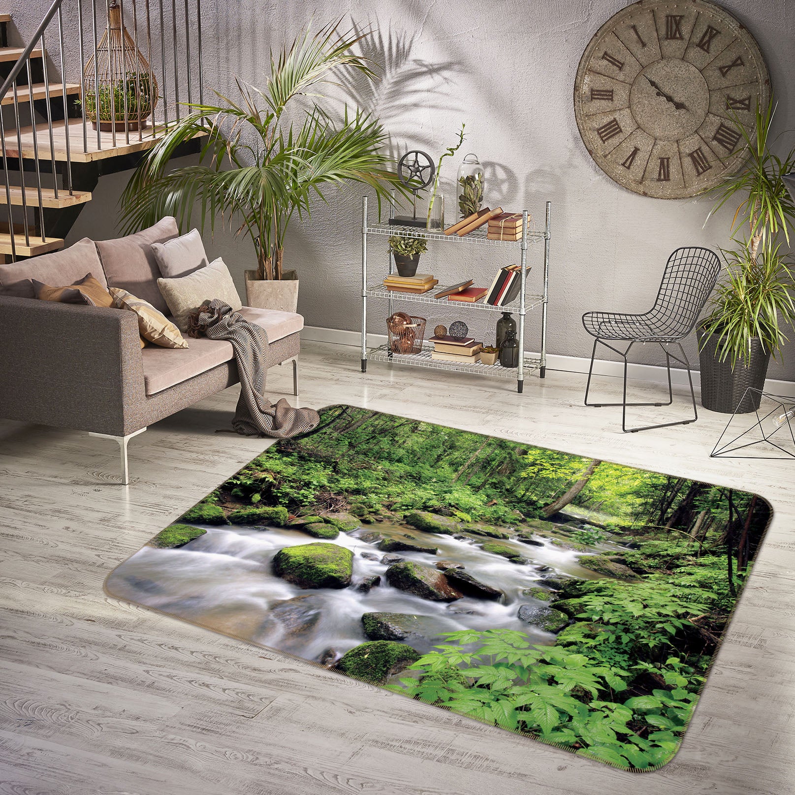 3D Stone Water 27096 Non Slip Rug Mat