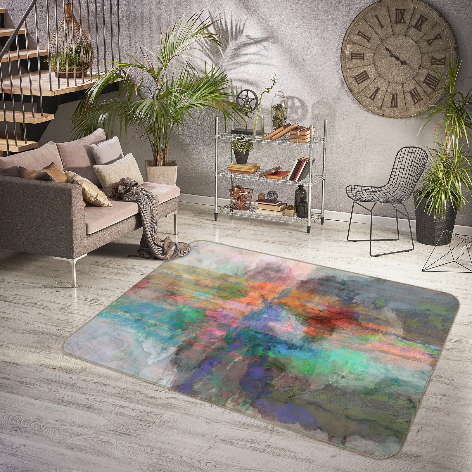 3D Color Graffiti 1035 Michael Tienhaara Rug Non Slip Rug Mat Mat AJ Creativity Home