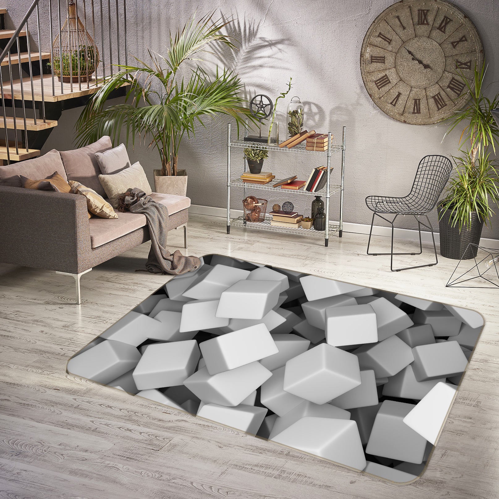 3D Cube 76291 Non Slip Rug Mat