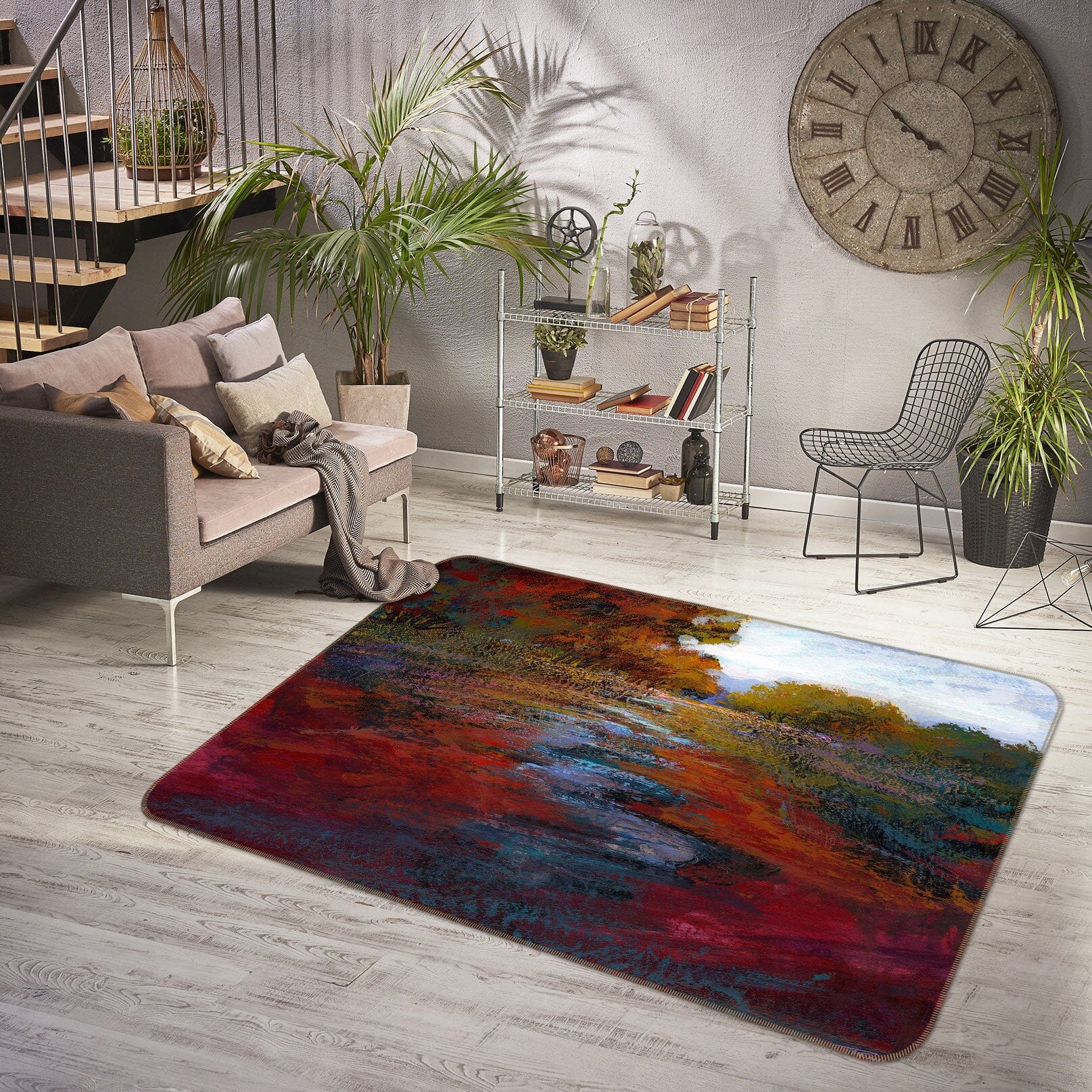 3D Maple River 1041 Michael Tienhaara Rug Non Slip Rug Mat Mat AJ Creativity Home