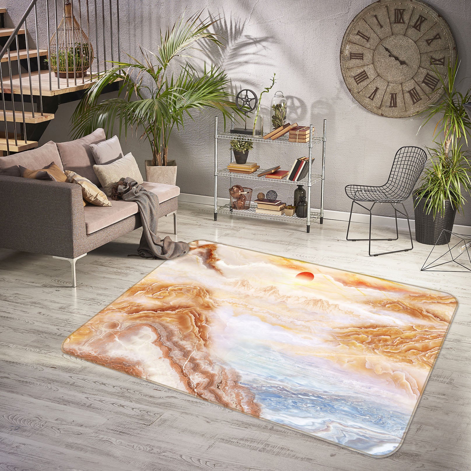 3D Mountains 34011 Non Slip Rug Mat
