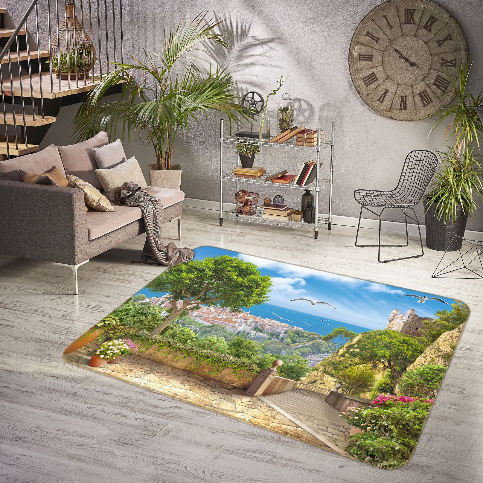 3D Trees 34059 Non Slip Rug Mat