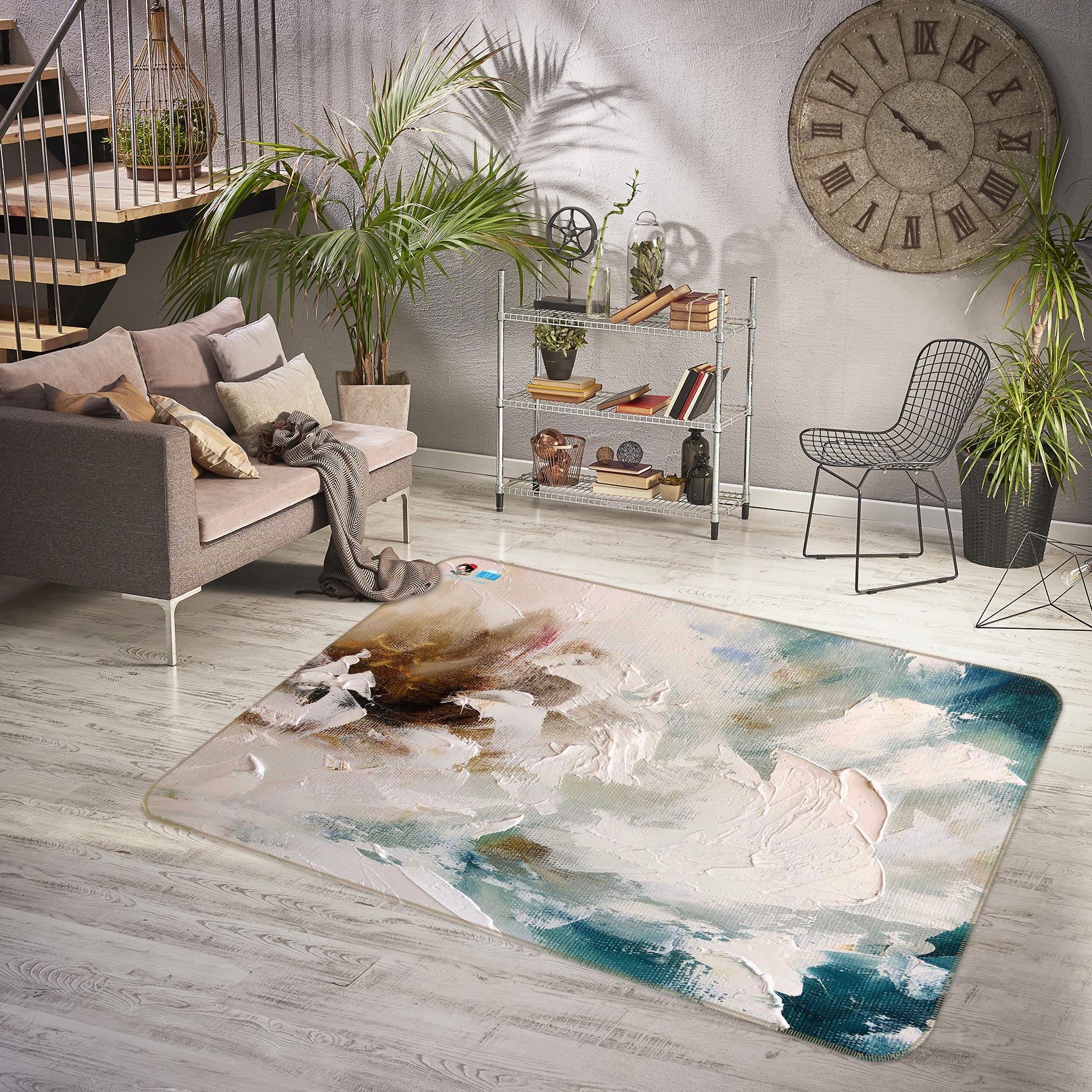 3D White Pigment 1127 Skromova Marina Rug Non Slip Rug Mat