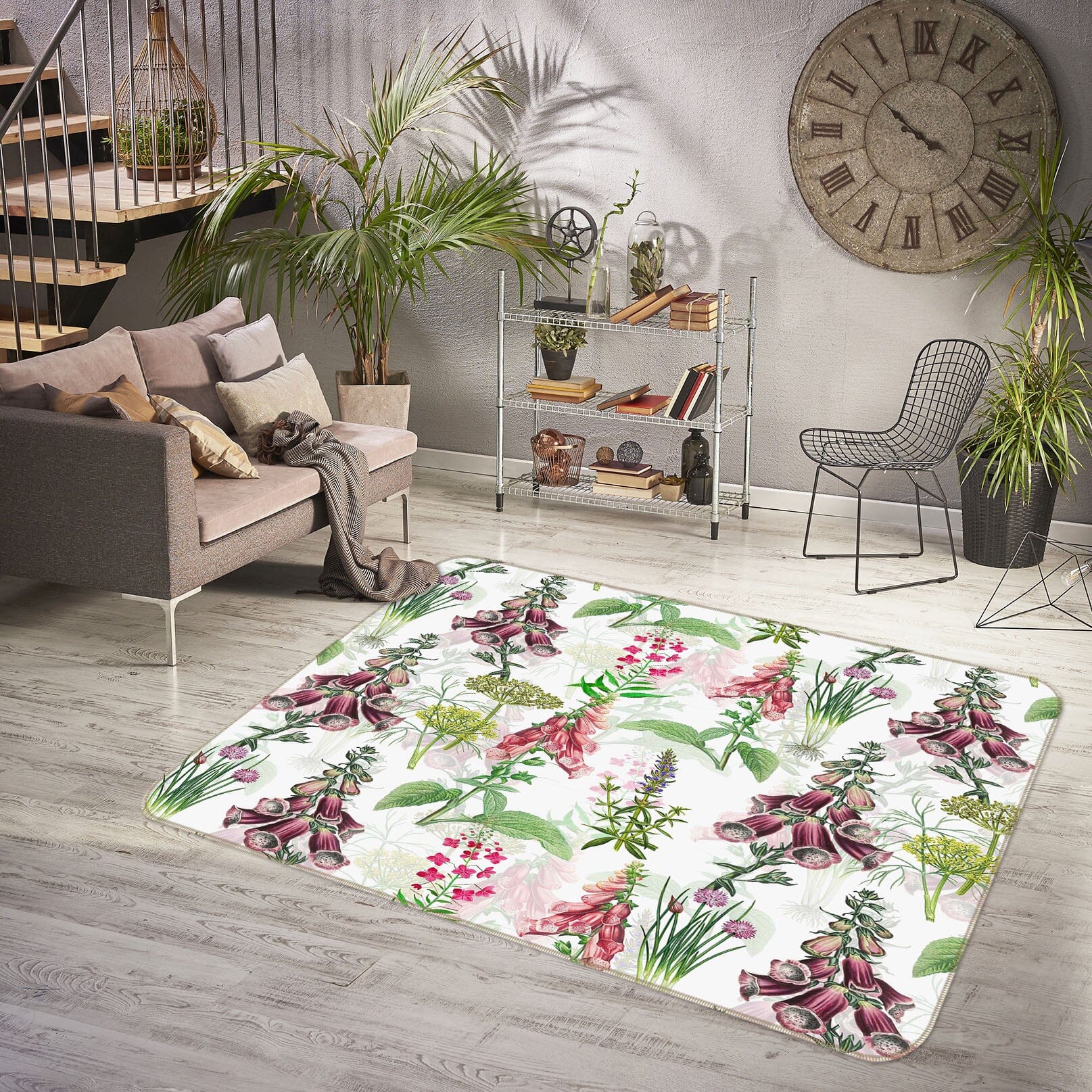 3D Colored Flowers 105 Uta Naumann Rug Non Slip Rug Mat Mat AJ Creativity Home