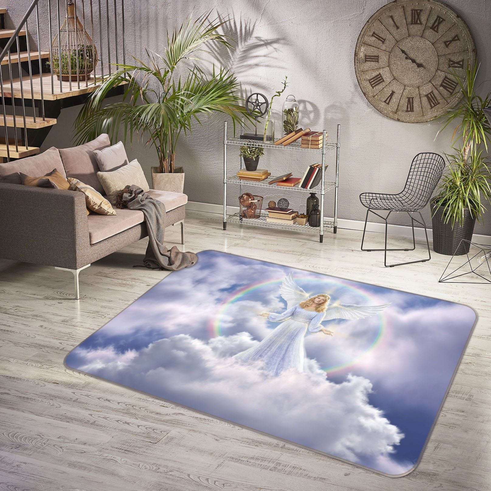 3D Angel Girl 1052 Jerry LoFaro Rug Non Slip Rug Mat Mat AJ Creativity Home