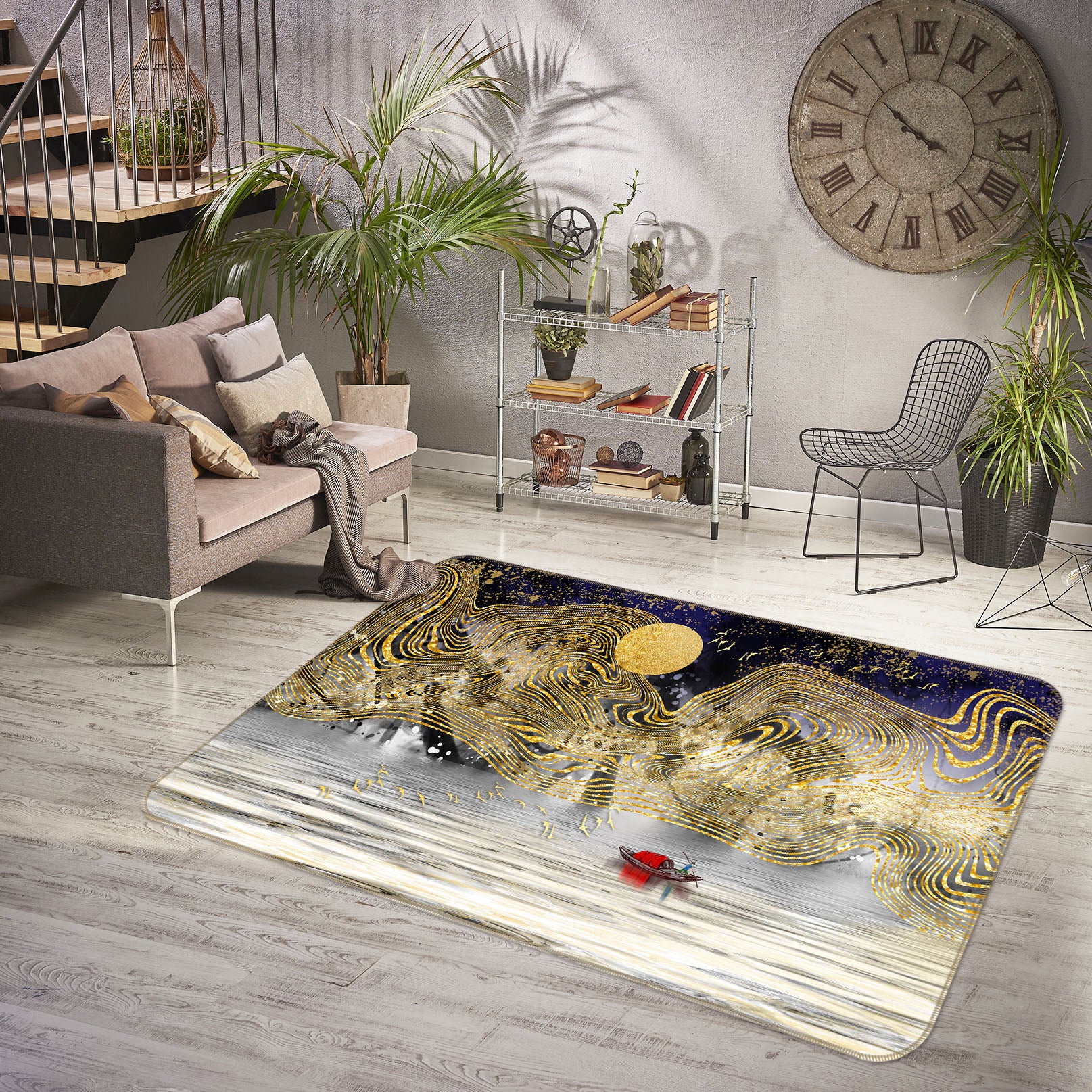 3D Pattern 34053 Non Slip Rug Mat