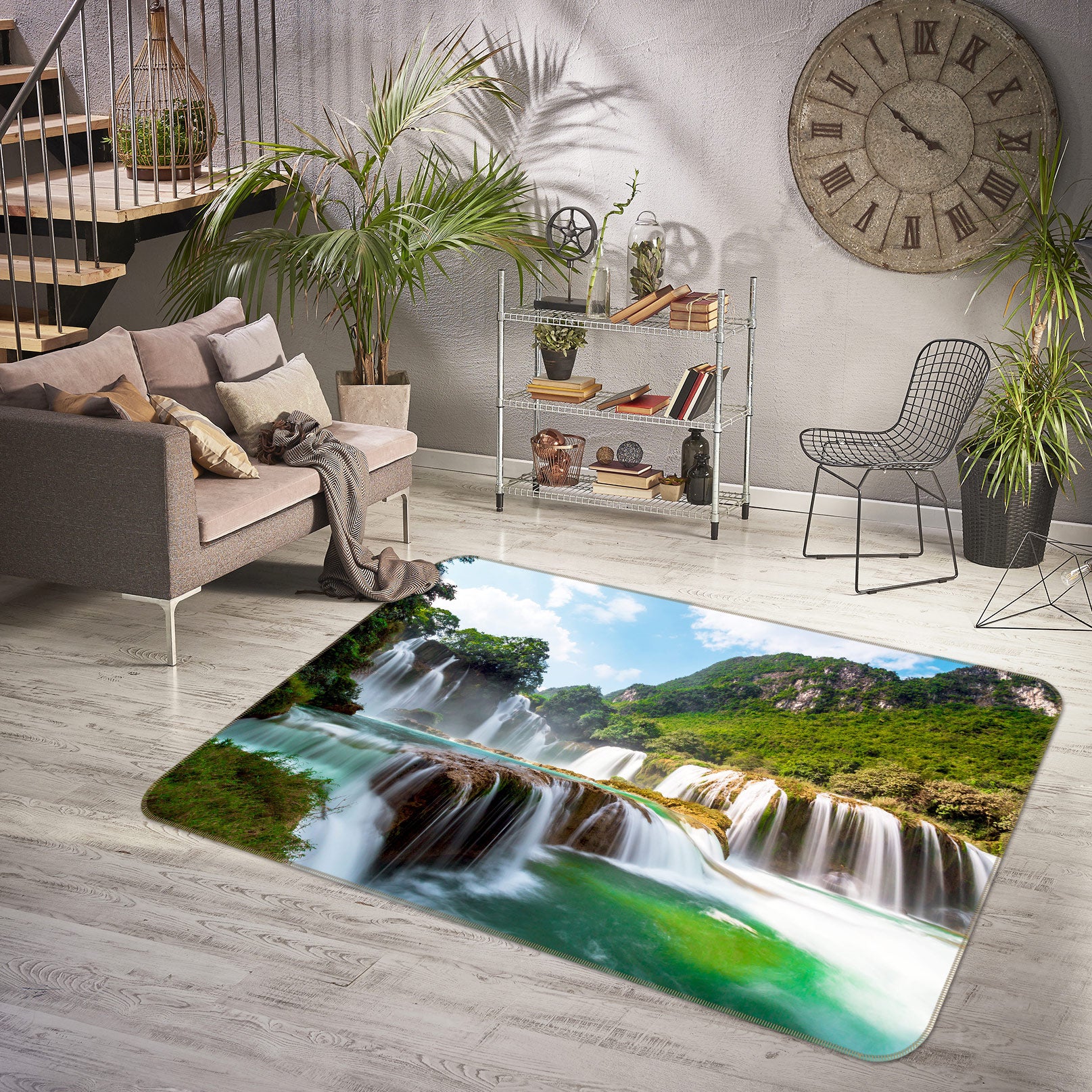 3D Waterfall 77007 Non Slip Rug Mat