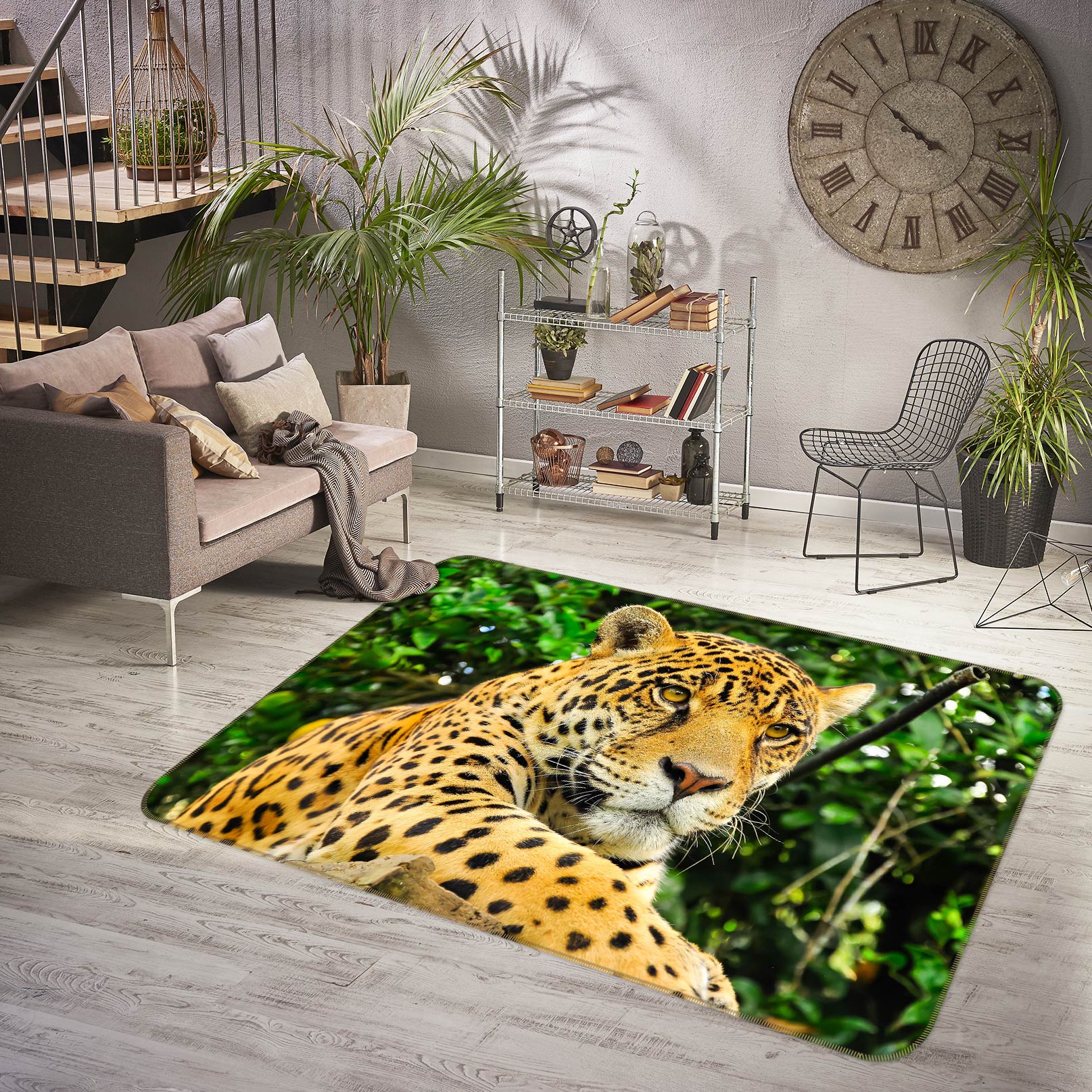 3D Leopard 30014 Non Slip Rug Mat
