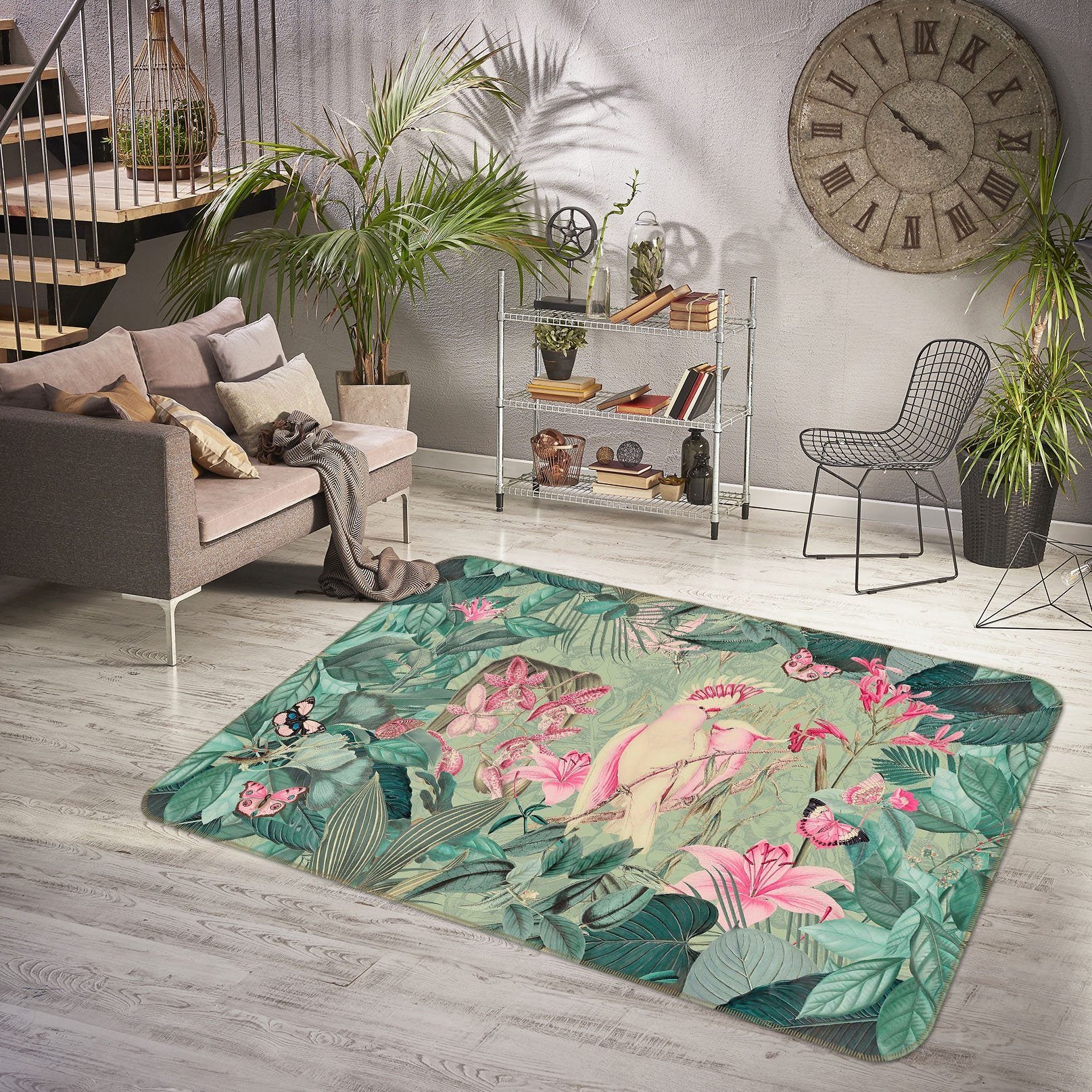 3D Bird Flowers 1011 Andrea haase Rug Non Slip Rug Mat Mat AJ Creativity Home