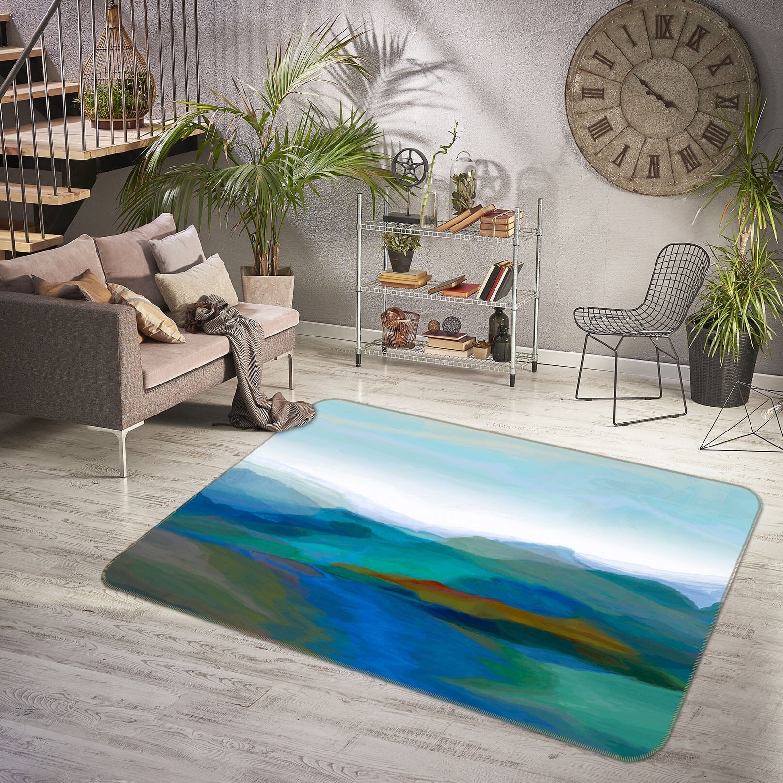 3D Rolling Hills 1020 Michael Tienhaara Rug Non Slip Rug Mat Mat AJ Creativity Home