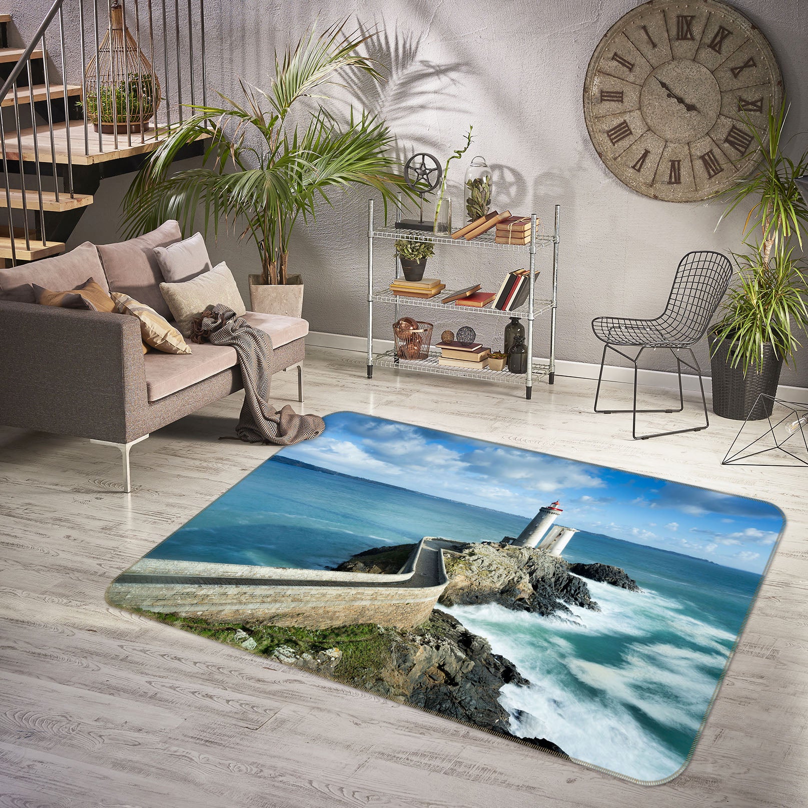 3D Sea Lighthouse 31037 Non Slip Rug Mat