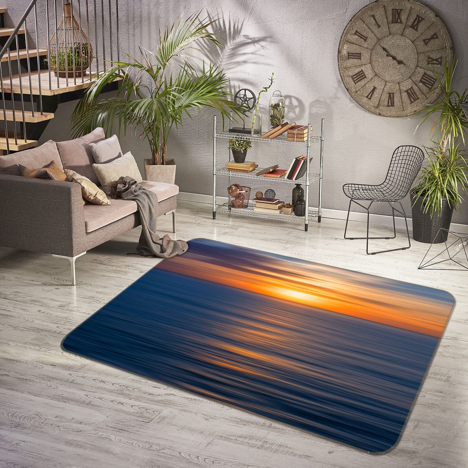 3D Sunset Sea 1186 Marco Carmassi Rug Non Slip Rug Mat Mat AJ Creativity Home