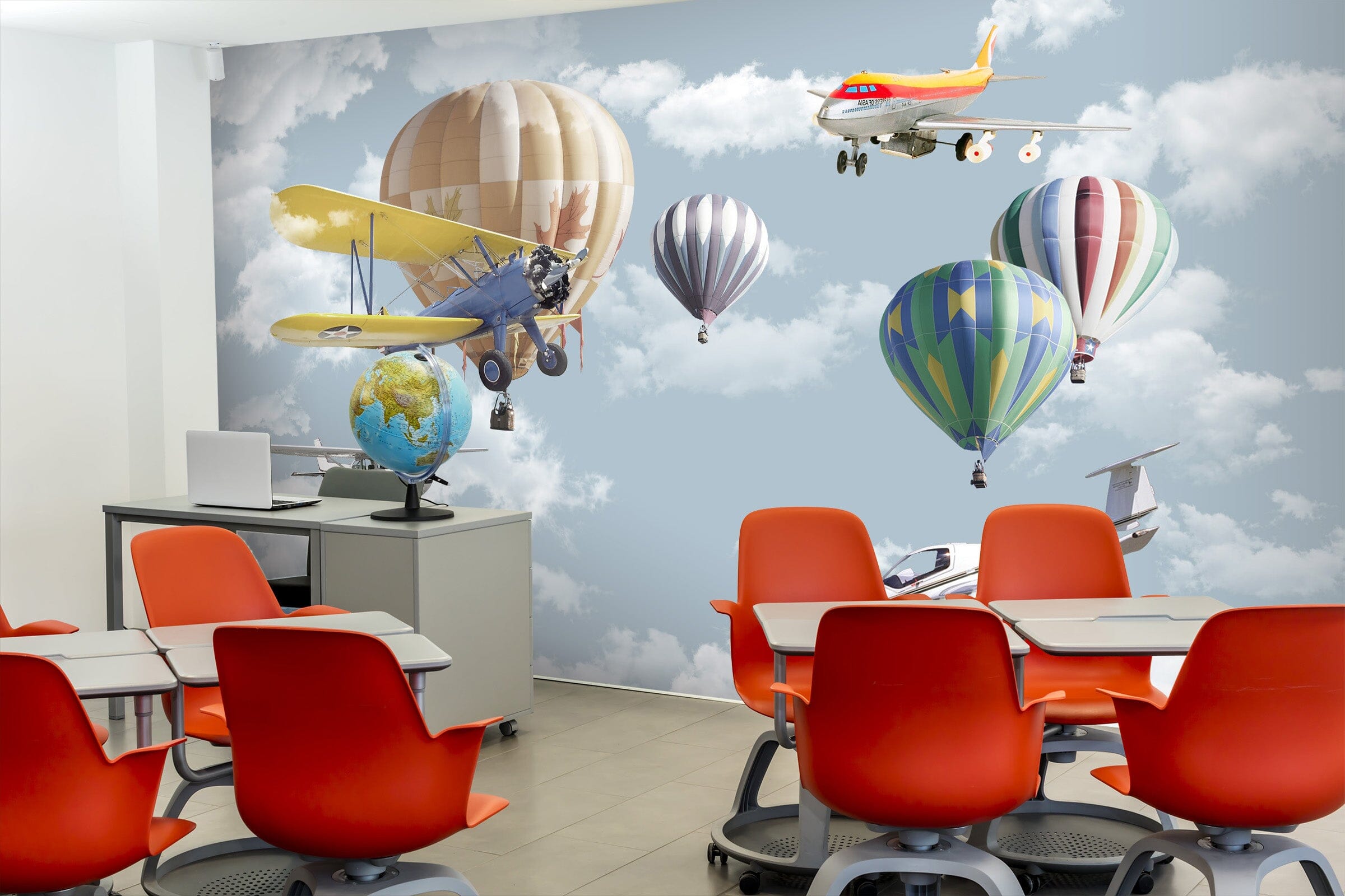 3D Hot Air Balloon 004 Wall Murals Wallpaper AJ Wallpaper 2