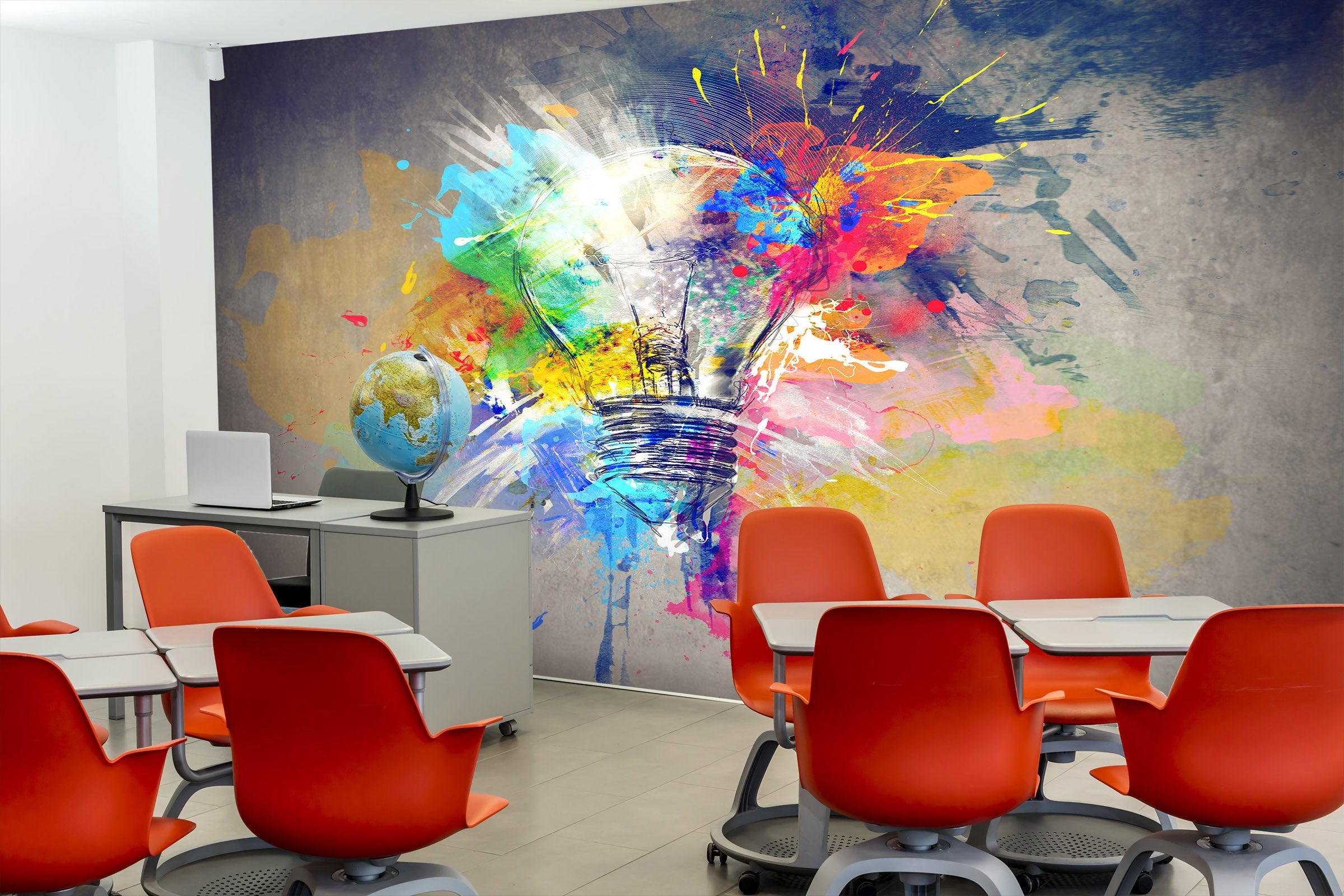 3D colorful light bulb 50 Wall Murals Wallpaper AJ Wallpaper 2