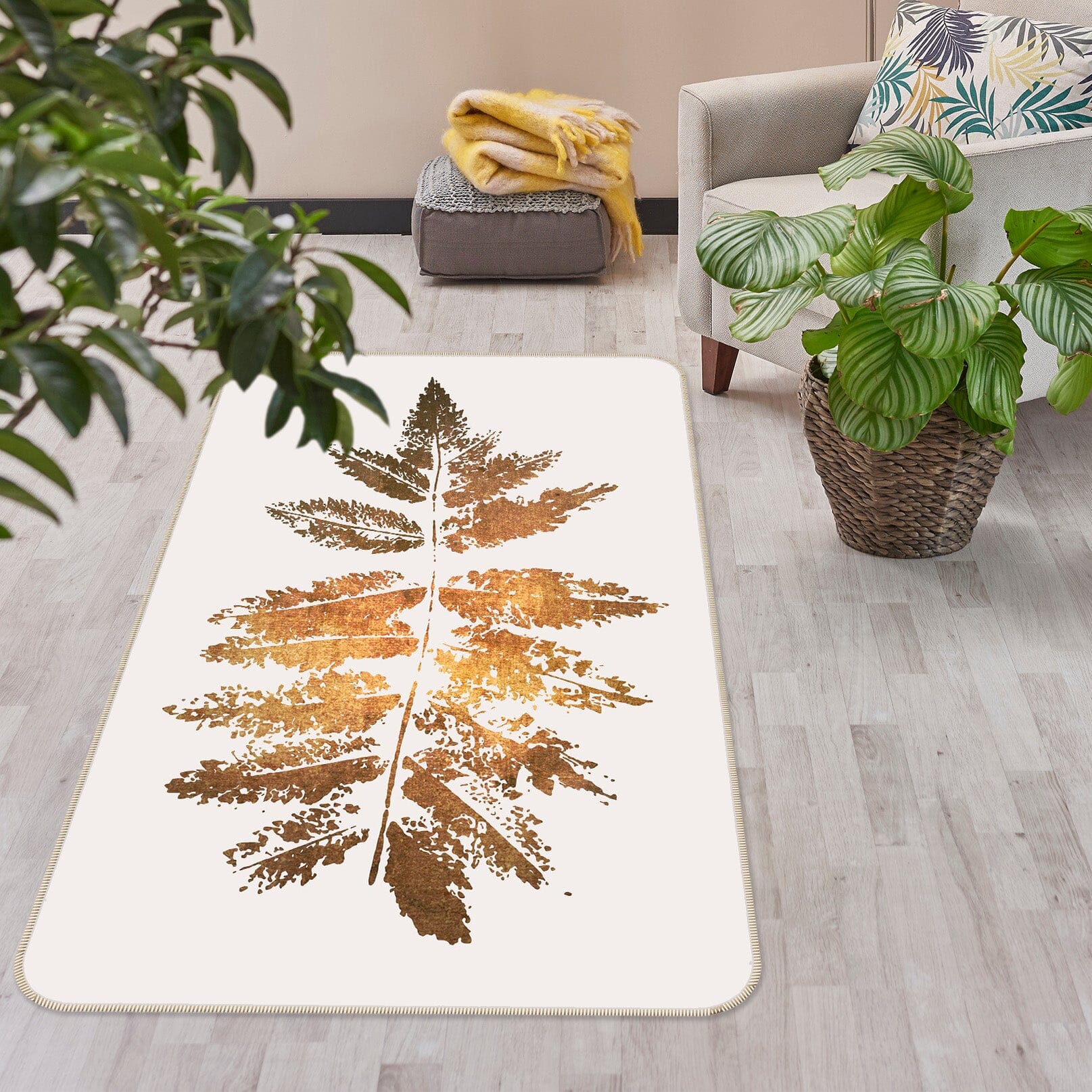 3D Leaf Pattern 1093 Boris Draschoff Rug Non Slip Rug Mat Mat AJ Creativity Home