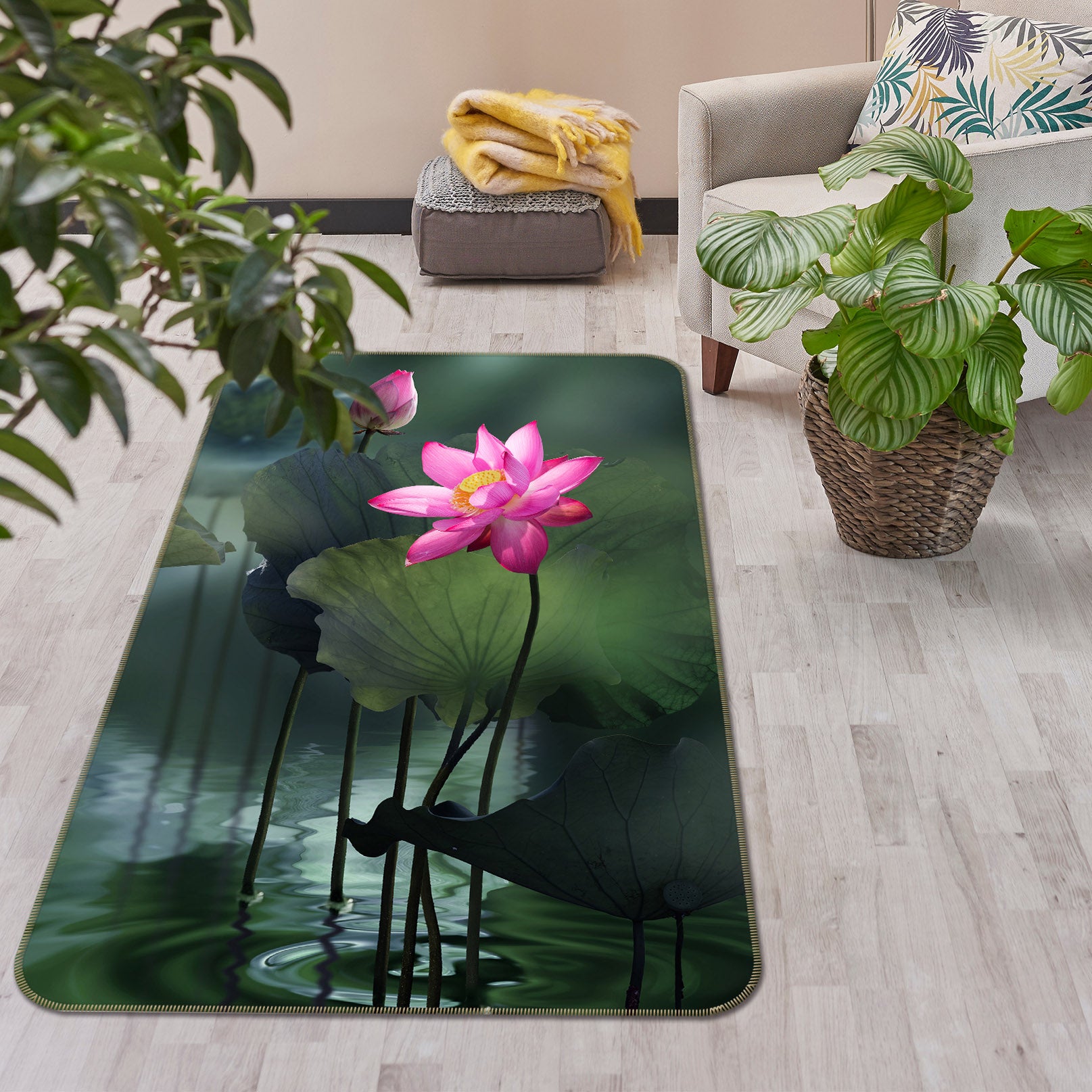 3D Lotus 26108 Non Slip Rug Mat