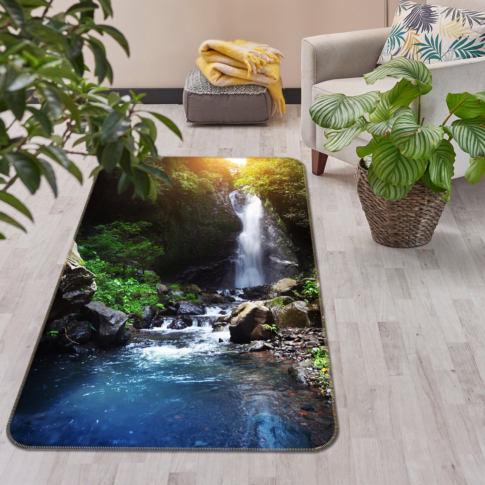 3D Waterfall 26018 Non Slip Rug Mat