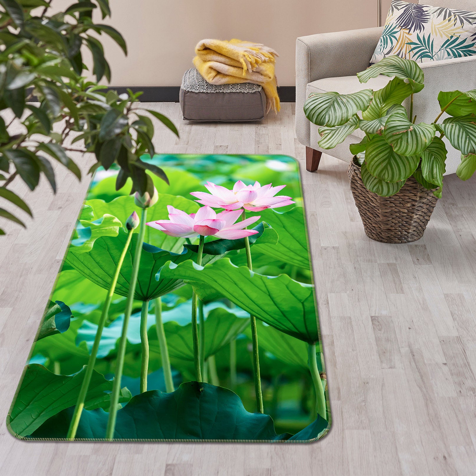 3D Lotus 26079 Non Slip Rug Mat