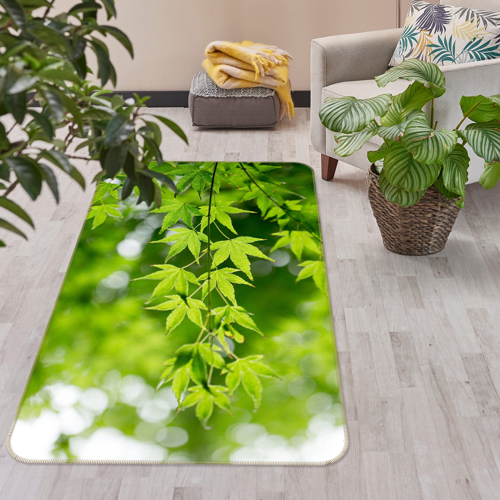 3D Leaves 27062 Non Slip Rug Mat