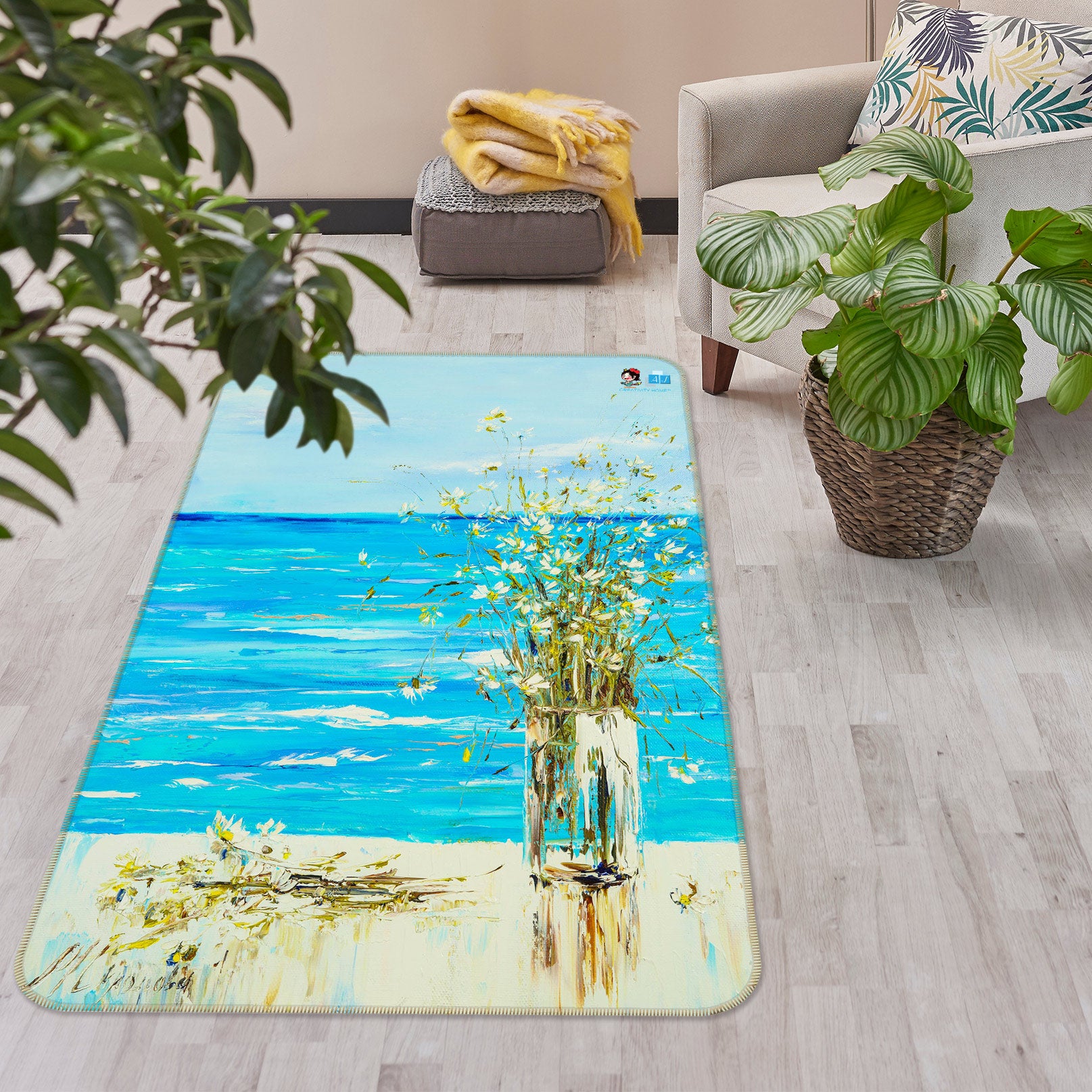 3D Marine Vase 1181 Skromova Marina Rug Non Slip Rug Mat