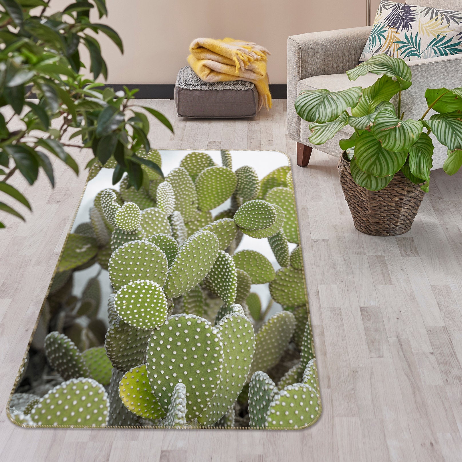 3D Cactus 83296 Assaf Frank Rug Non Slip Rug Mat