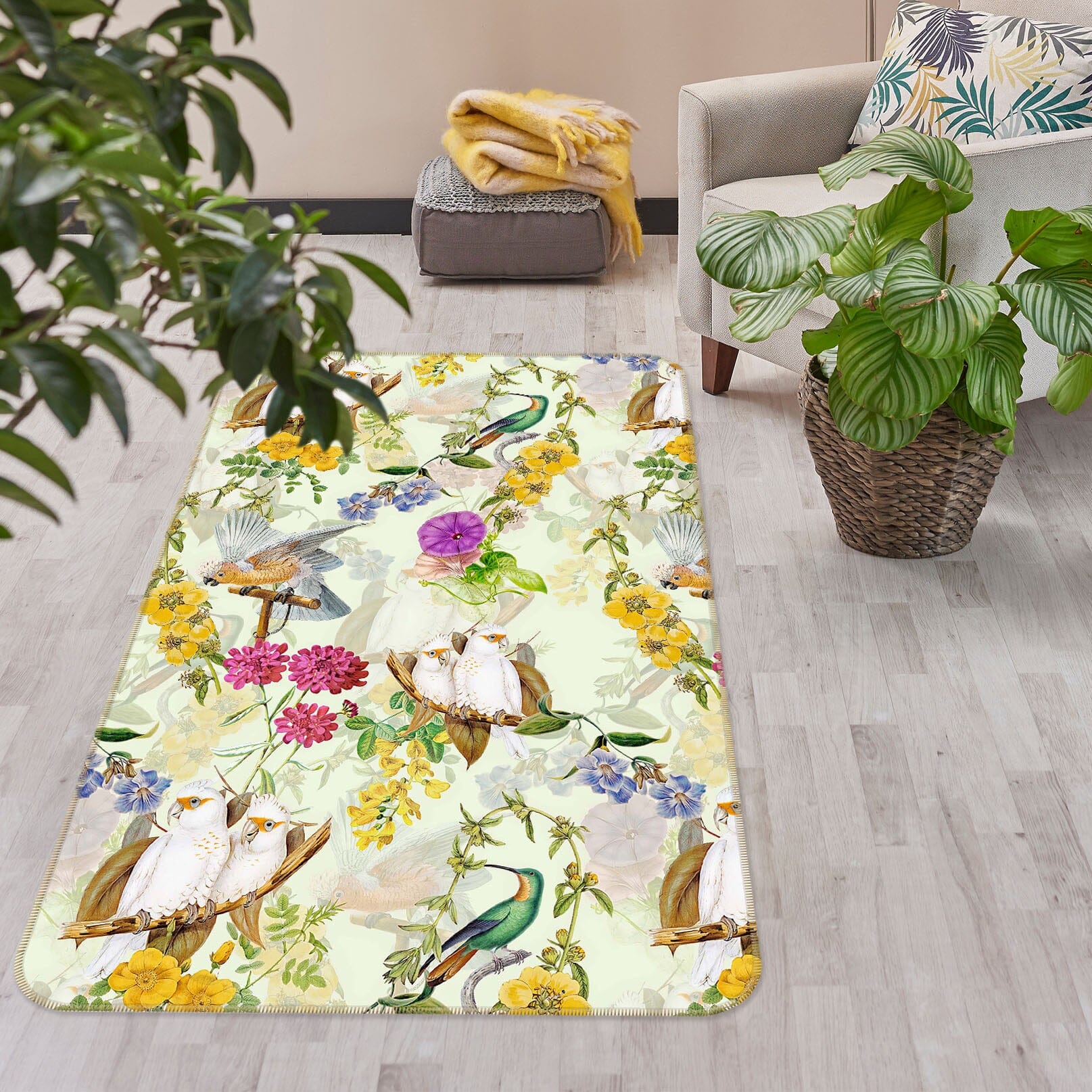 3D Color Garden 180 Uta Naumann Rug Non Slip Rug Mat Mat AJ Creativity Home