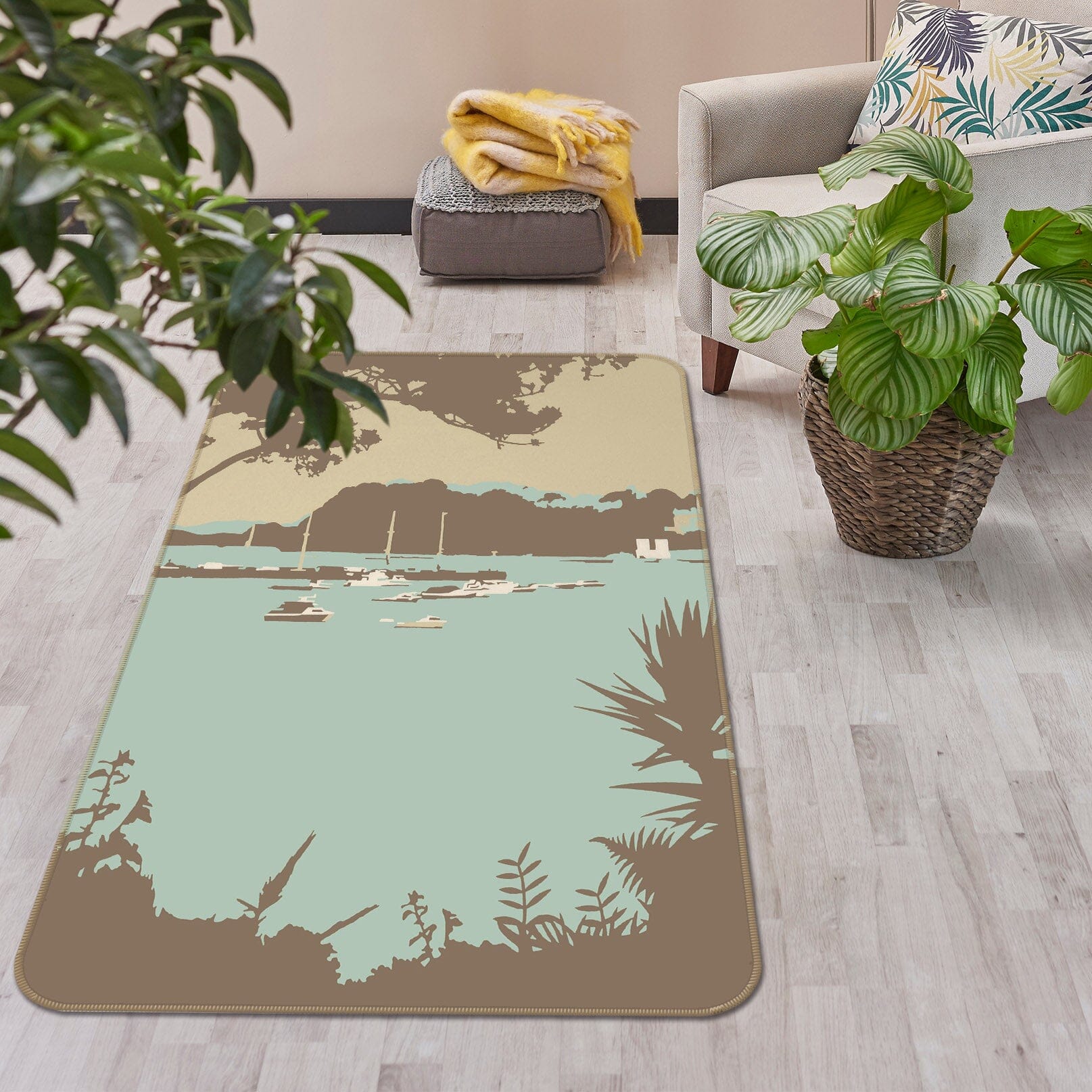 3D Sandbanks Brownsea Island 1138 Steve Read Rug Non Slip Rug Mat Mat AJ Creativity Home