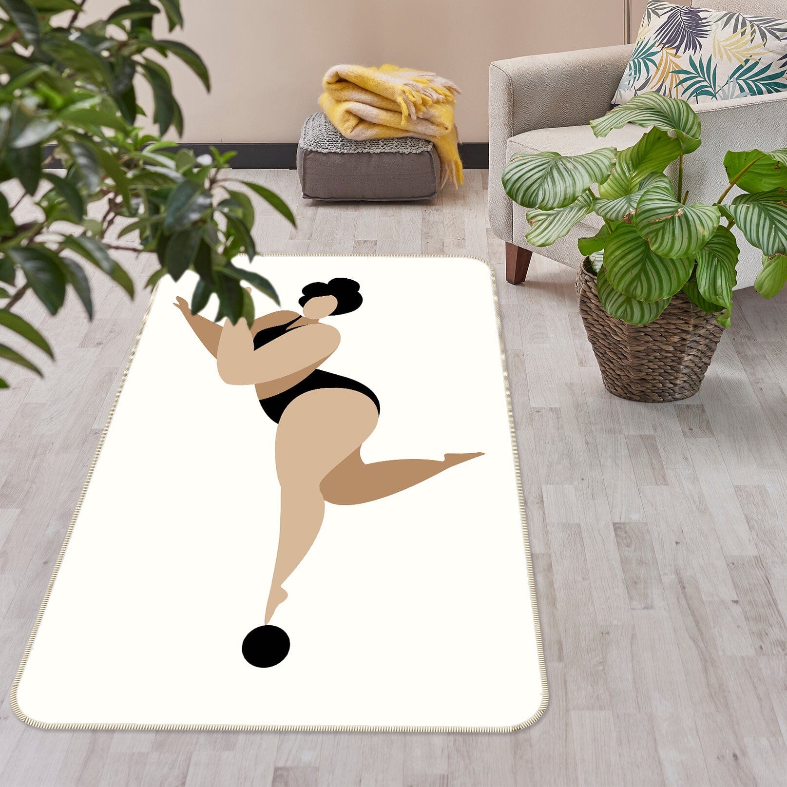 3D Gymnastics Motion 1034 Boris Draschoff Rug Non Slip Rug Mat Mat AJ Creativity Home