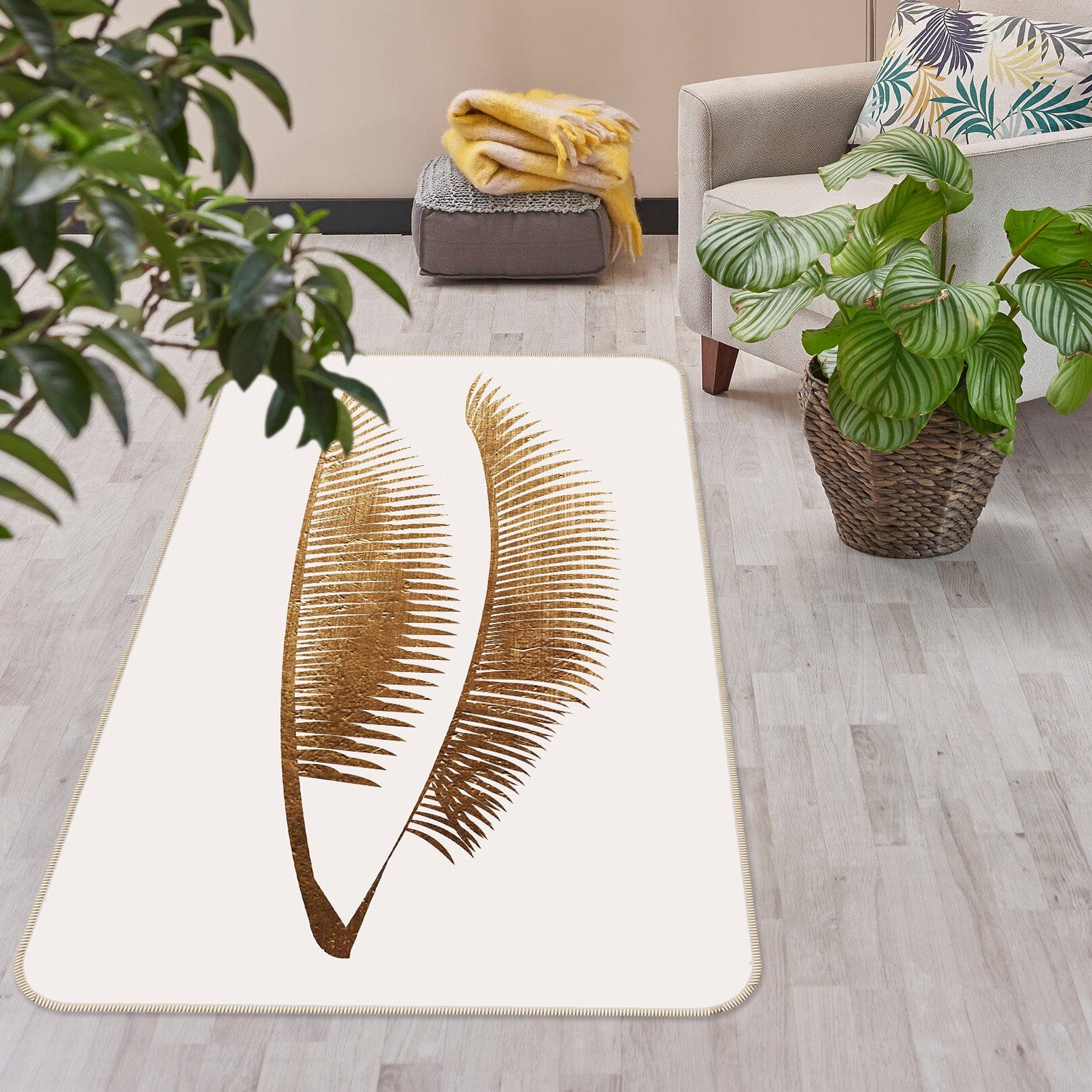 3D Leaf Tooth 1045 Boris Draschoff Rug Non Slip Rug Mat Mat AJ Creativity Home