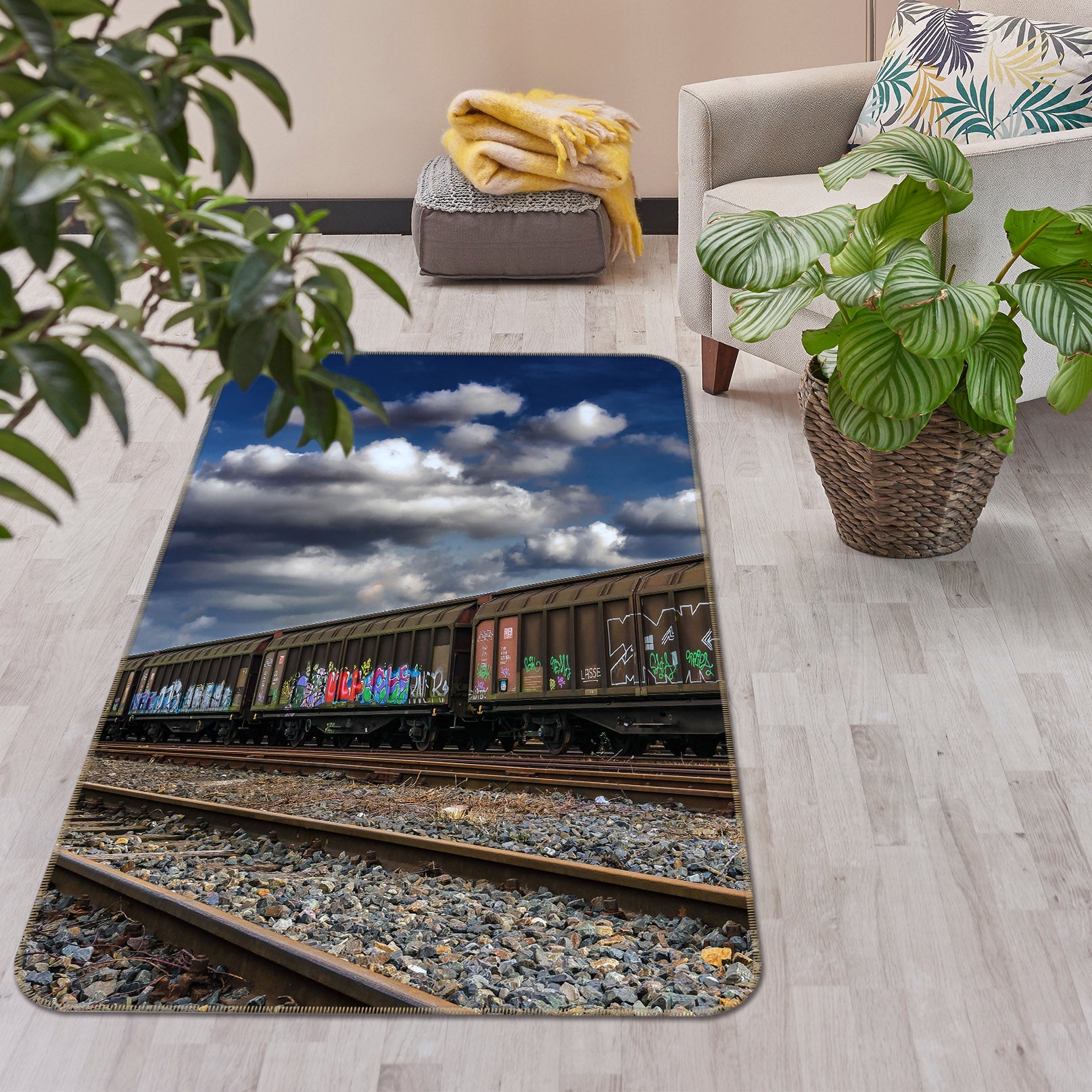 3D Track Train 68134 Vehicle Non Slip Rug Mat