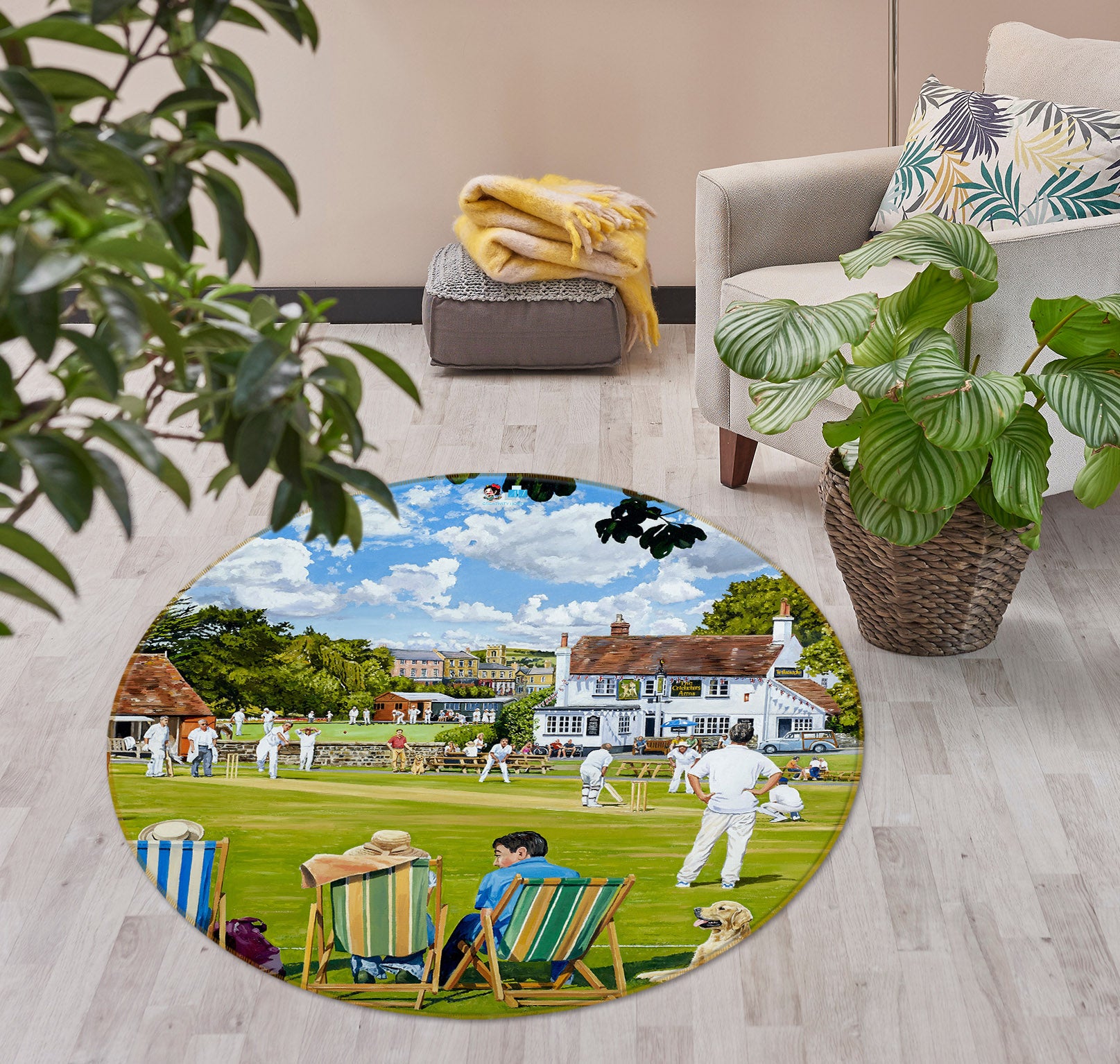 3D Grassland Play 8914 Trevor Mitchell Rug Round Non Slip Rug Mat