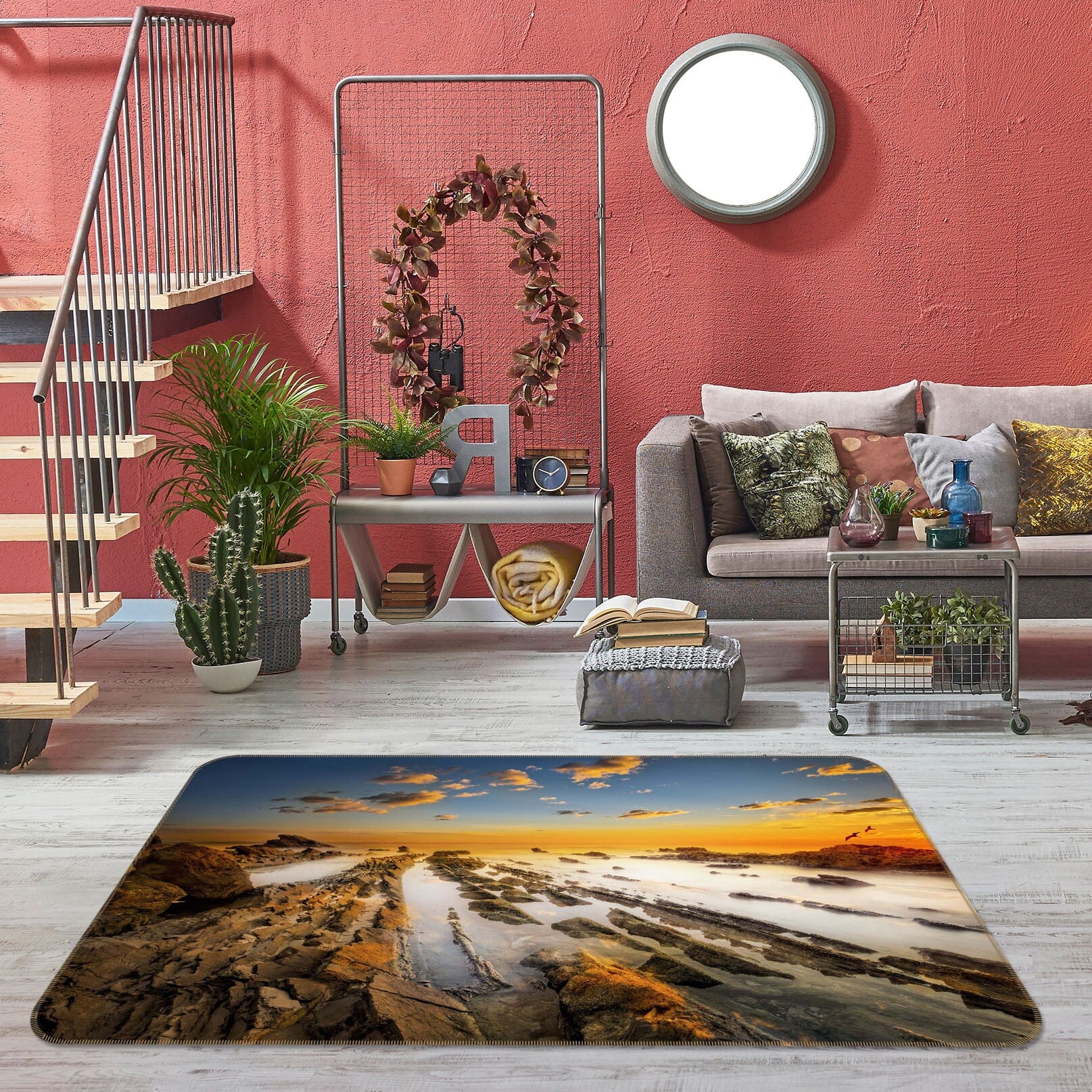 3D River Stones 1137 Marco Carmassi Rug Non Slip Rug Mat Mat AJ Creativity Home